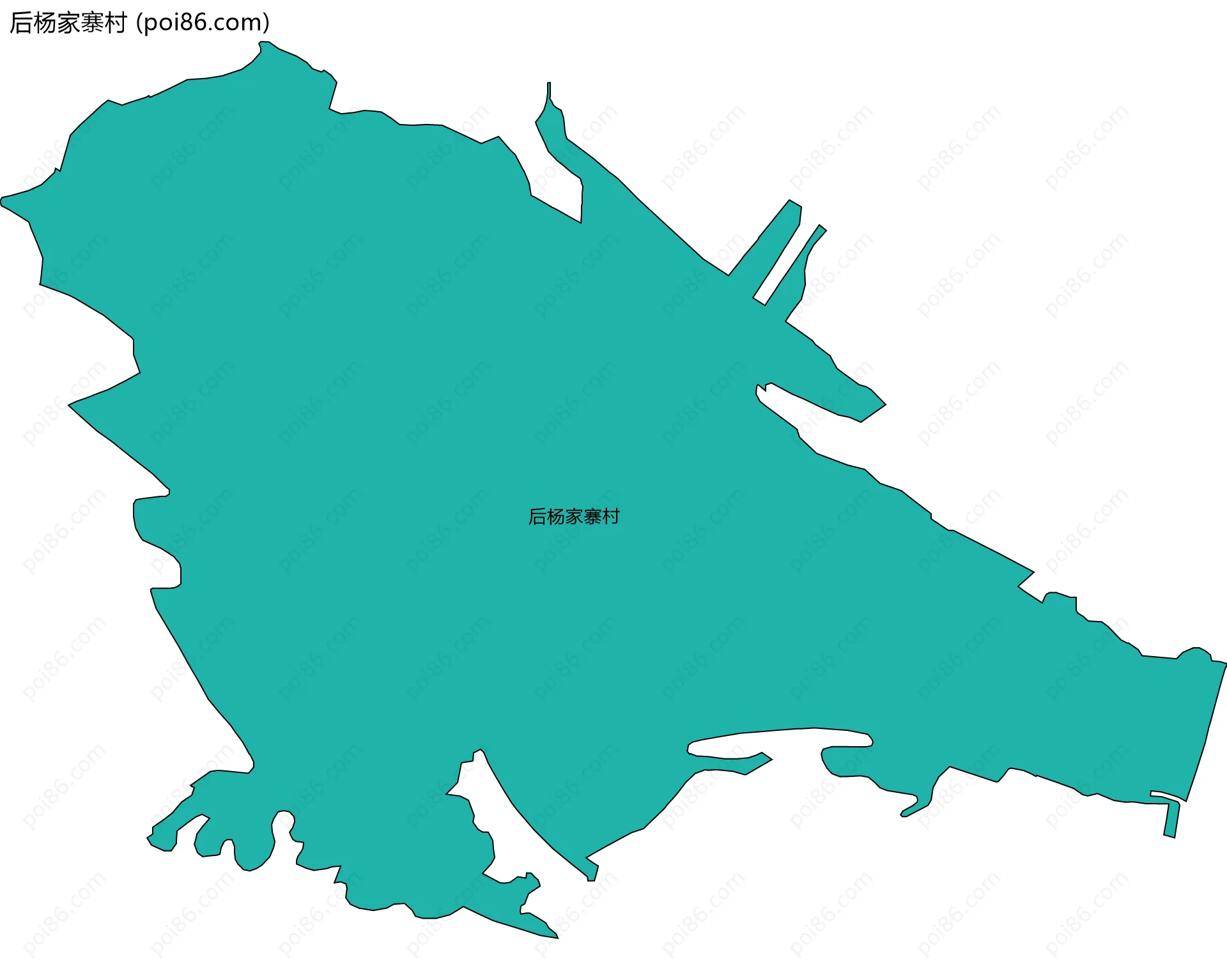 后杨家寨村边界地图