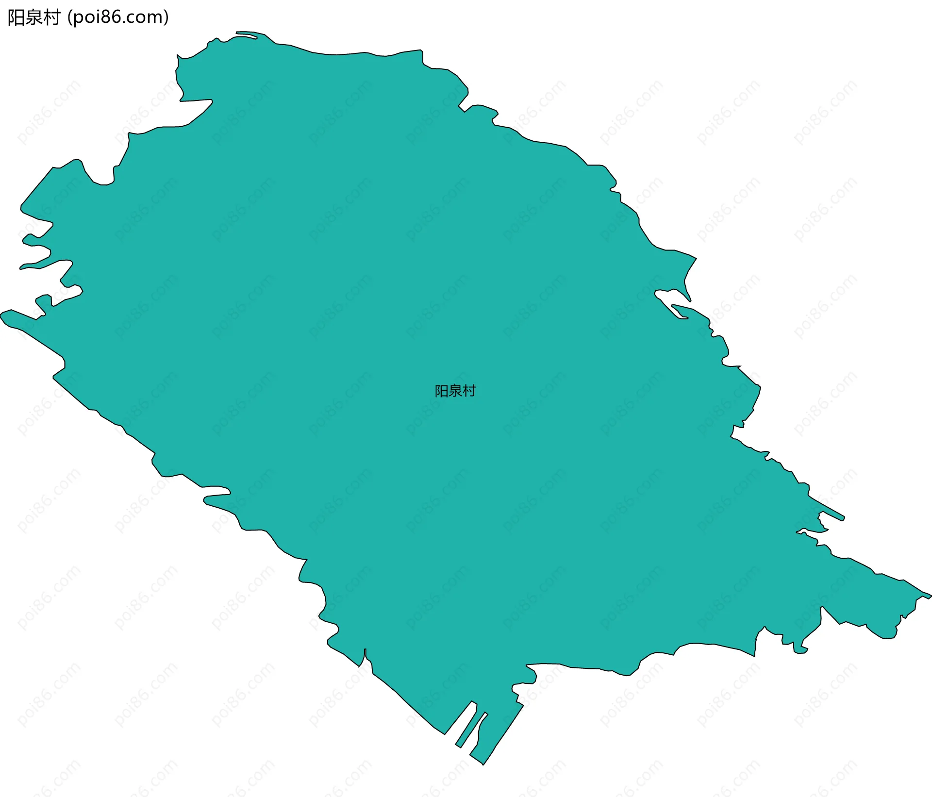 阳泉村边界地图