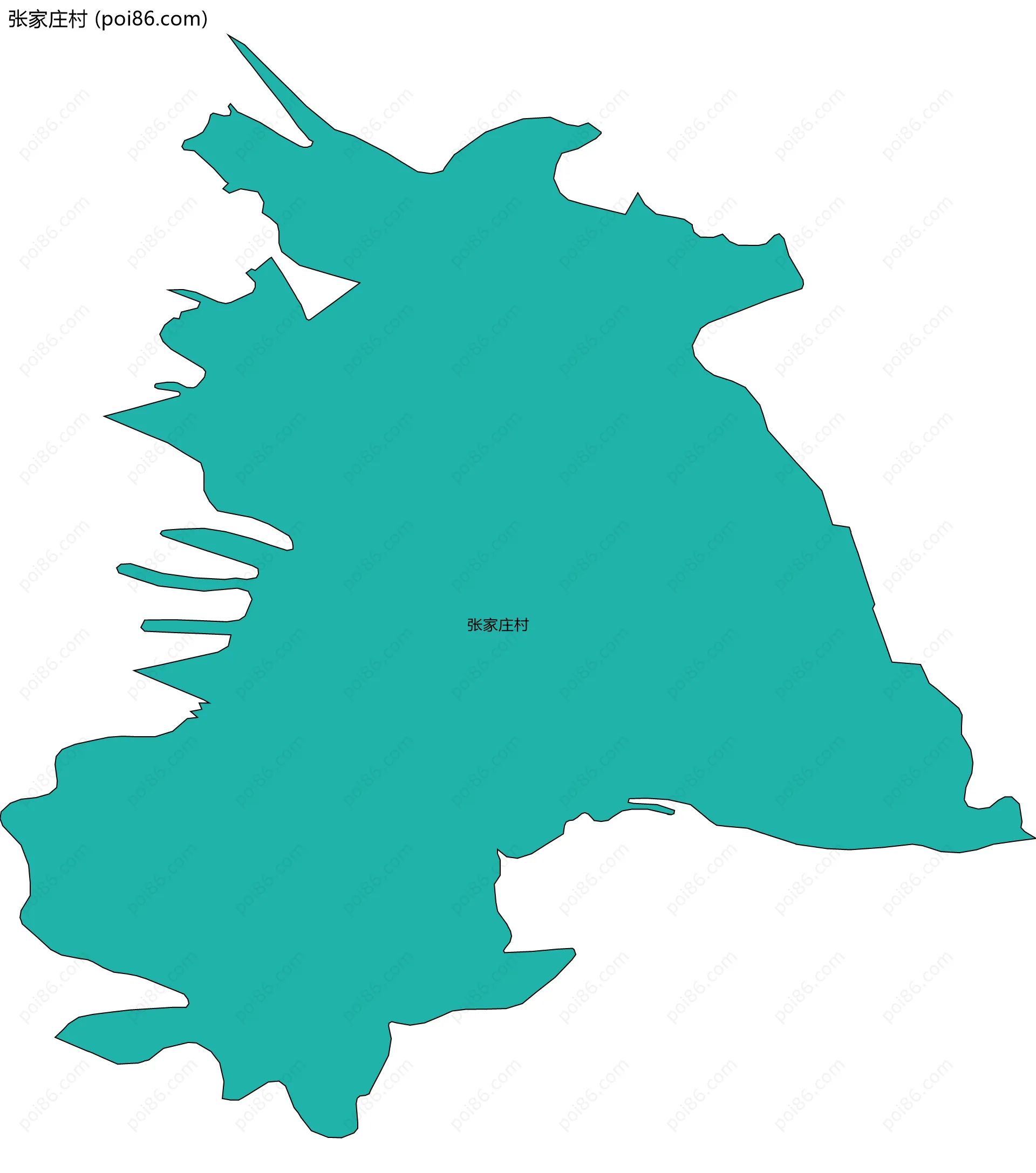 张家庄村边界地图