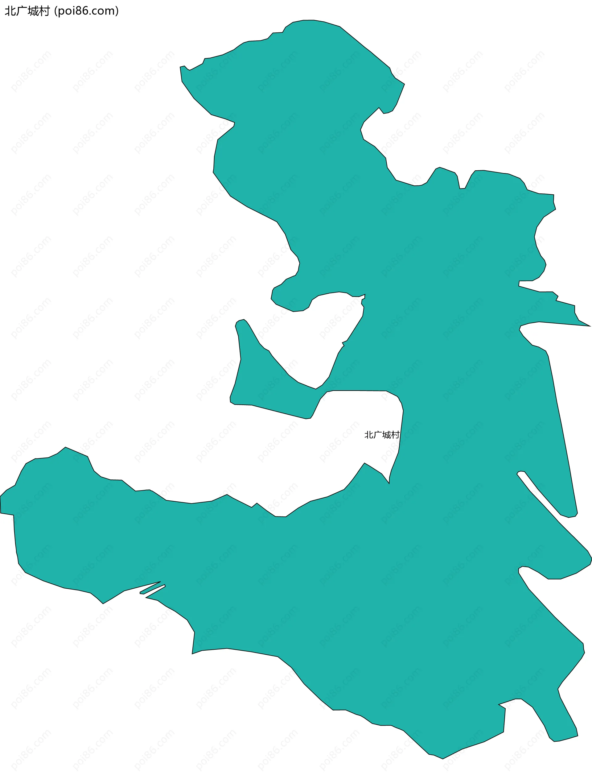 北广城村边界地图