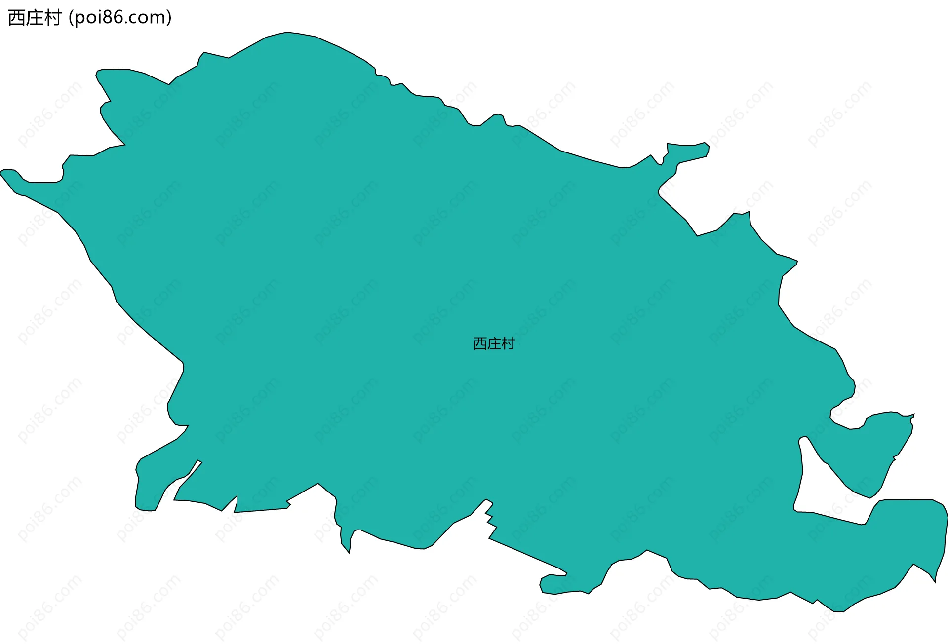 西庄村边界地图