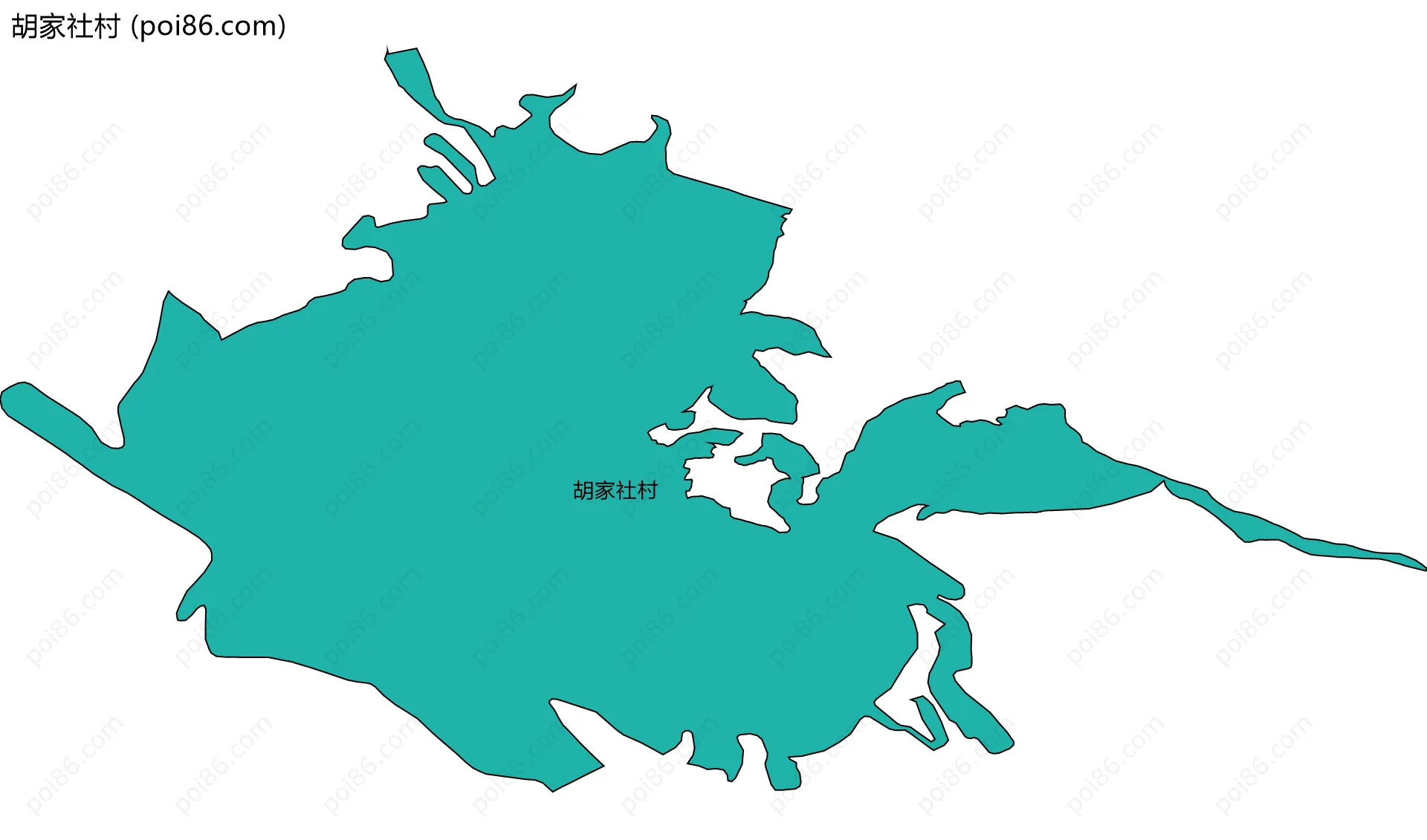 胡家社村边界地图