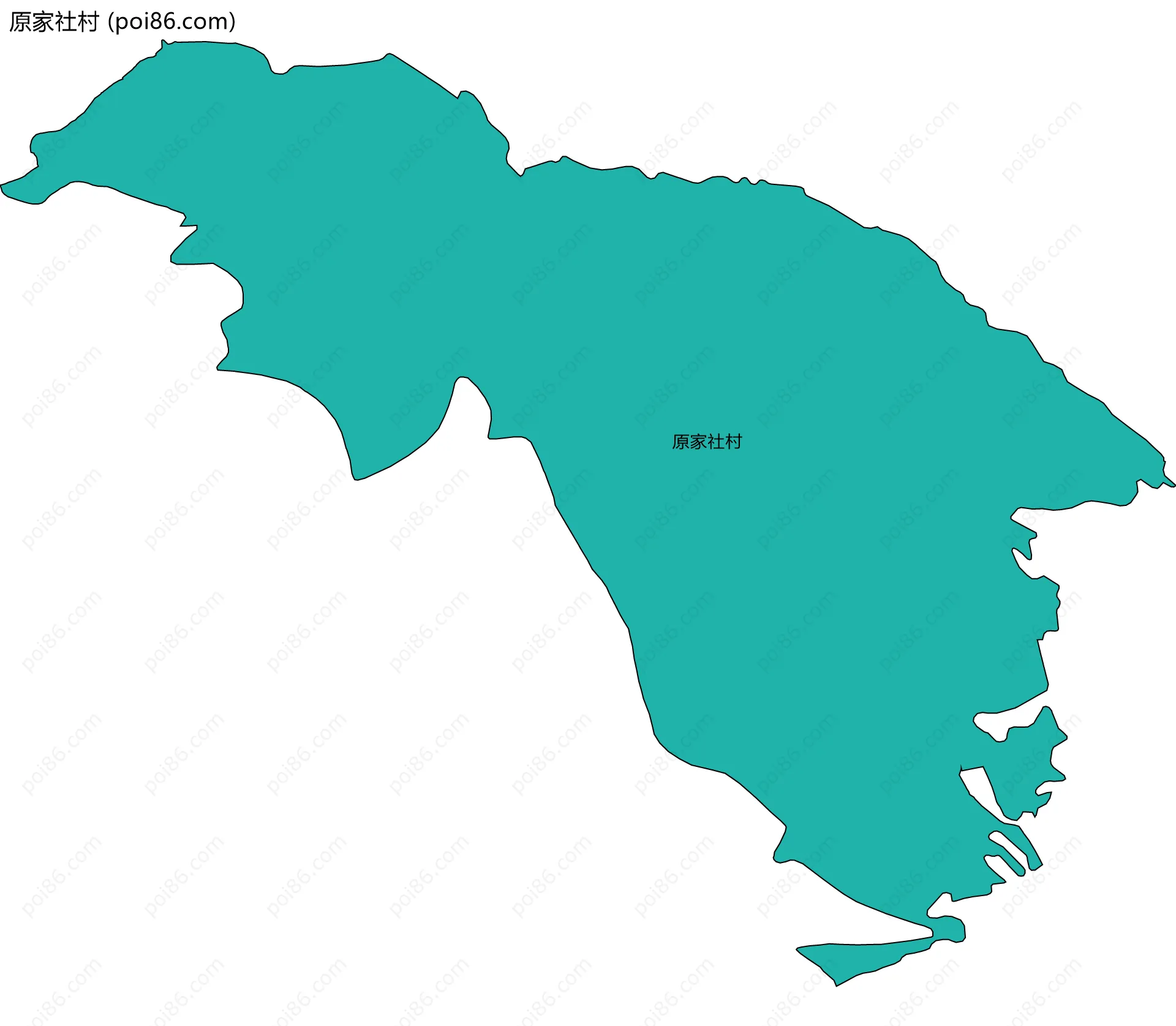 原家社村边界地图