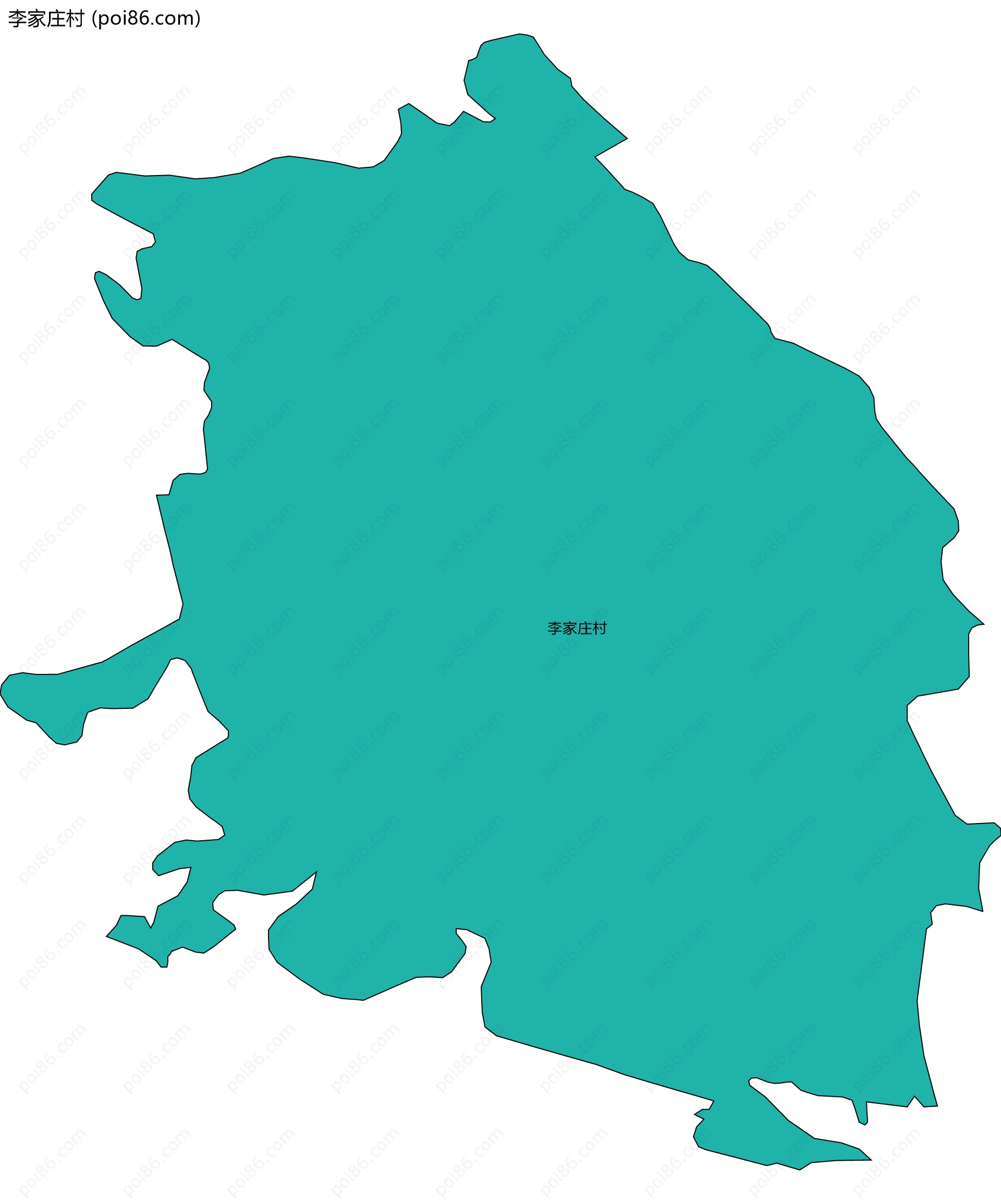 李家庄村边界地图
