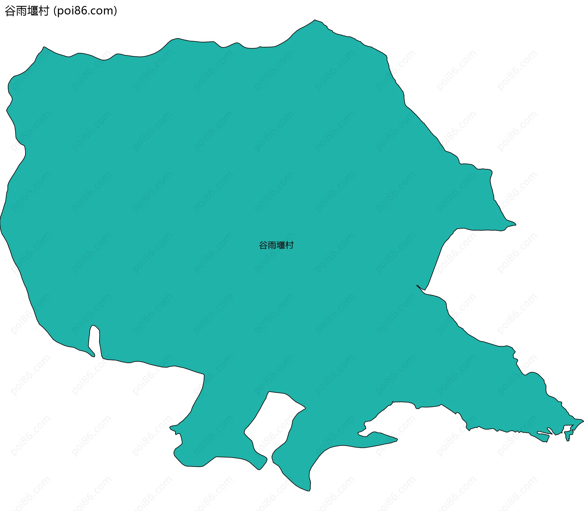 谷雨堰村边界地图