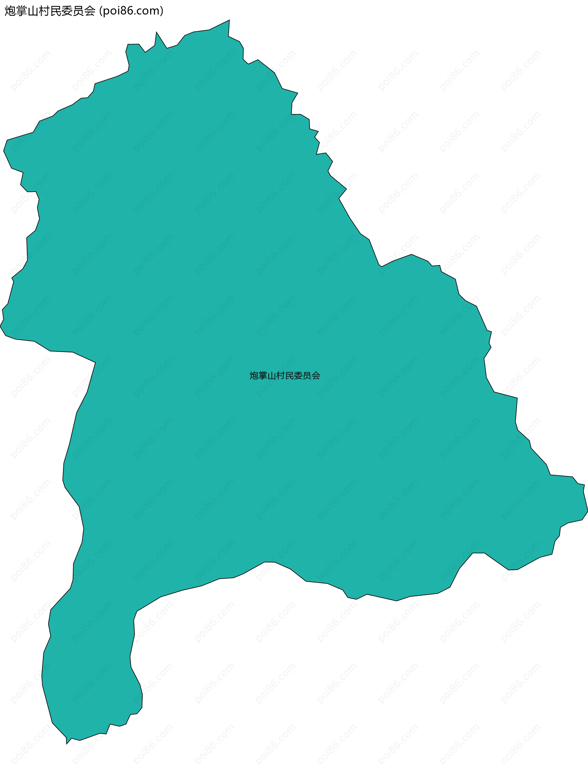 炮掌山村民委员会边界地图