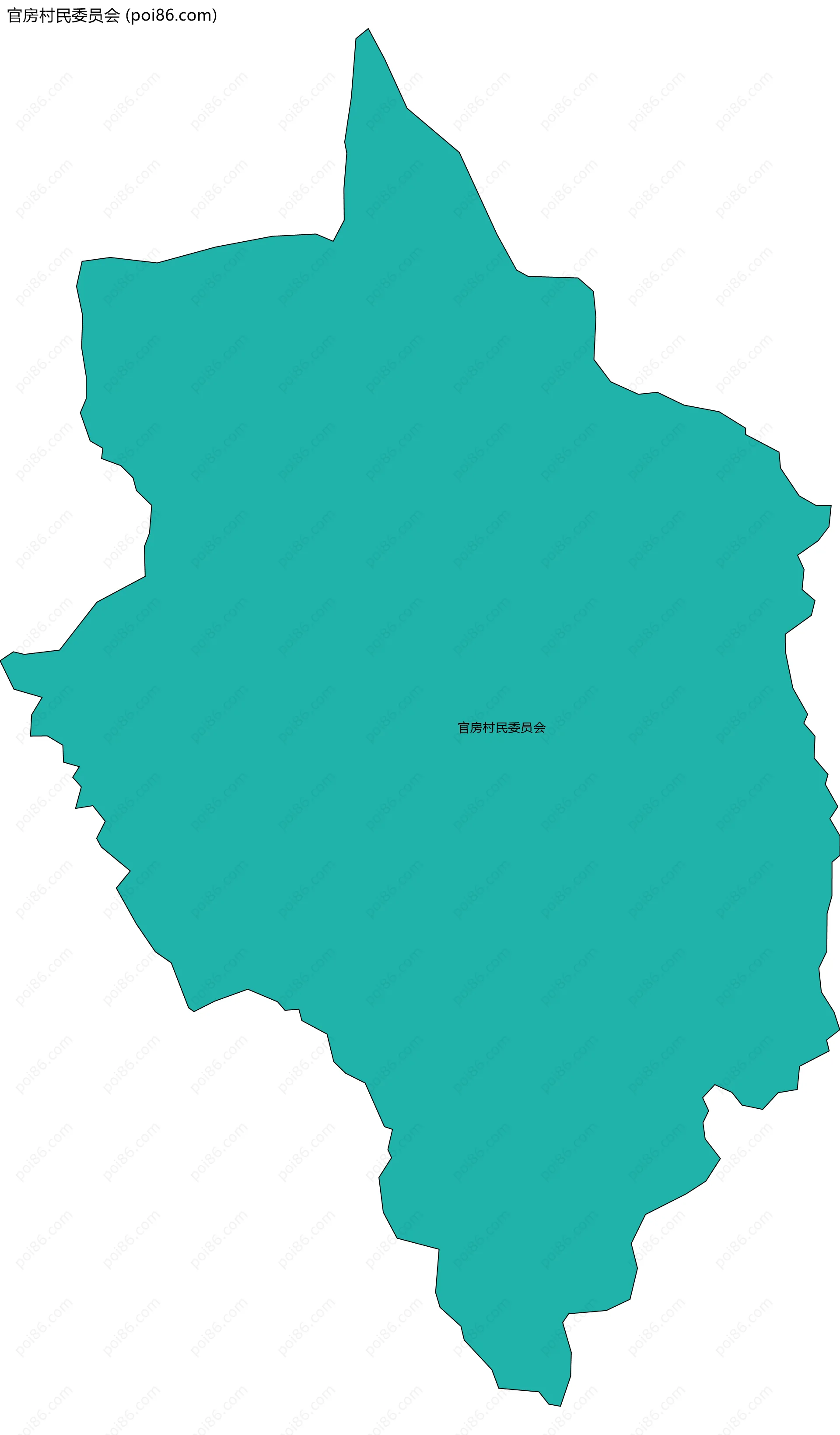 官房村民委员会边界地图