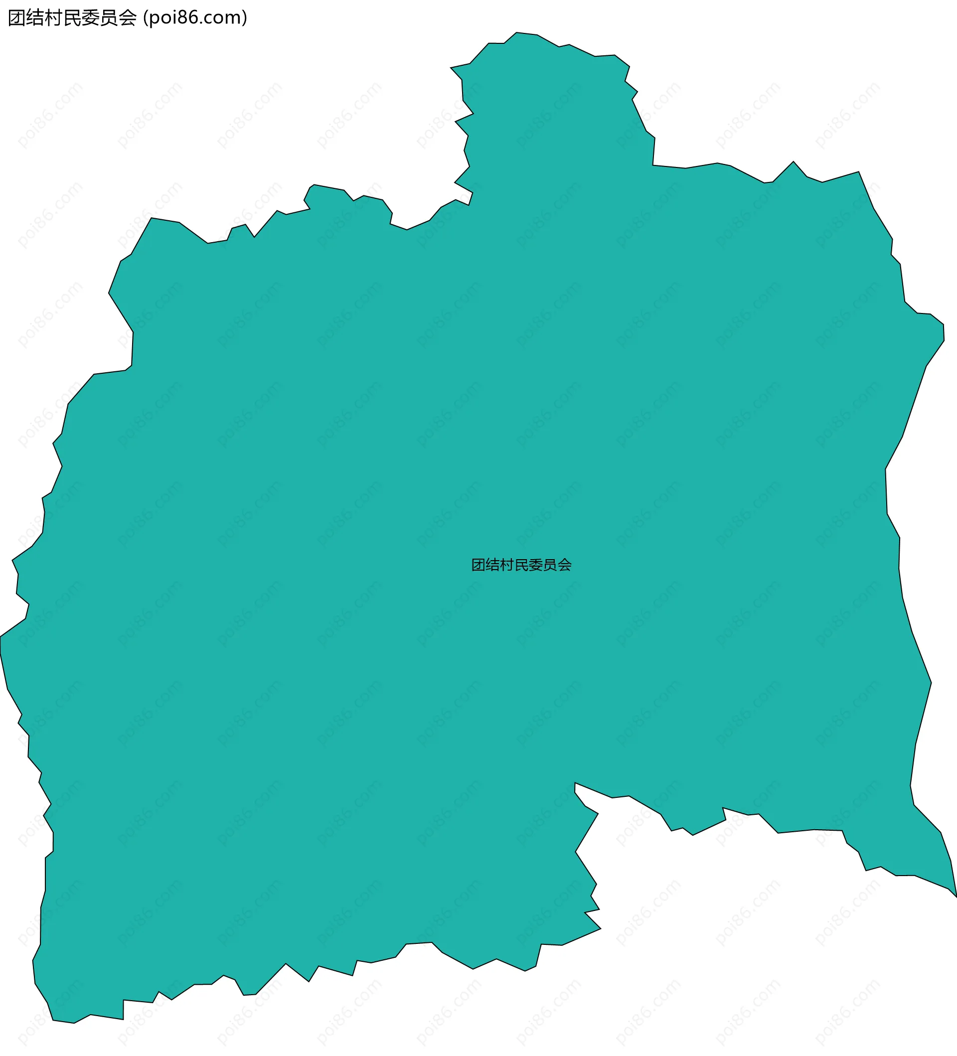 团结村民委员会边界地图
