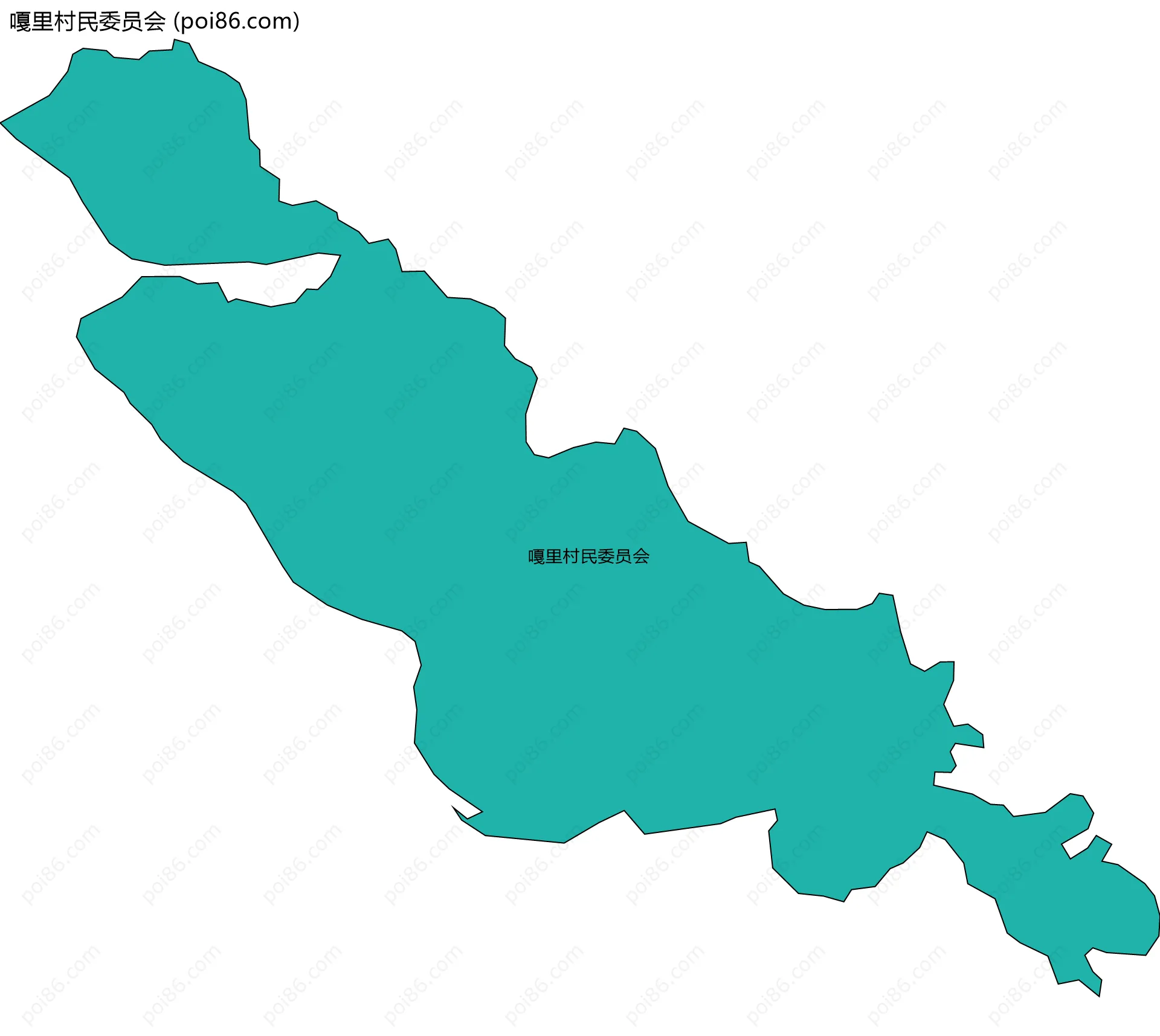 嘎里村民委员会边界地图