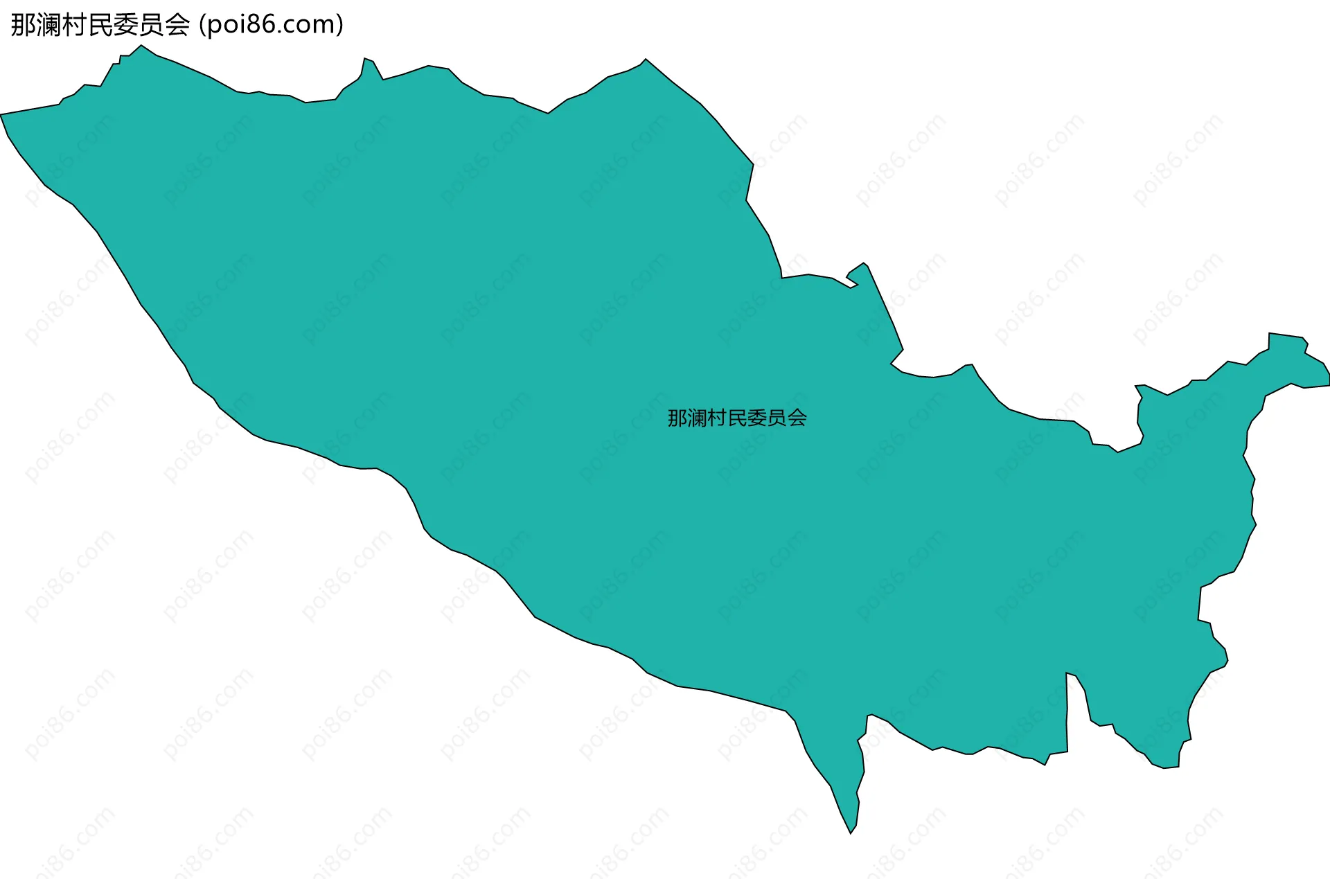 那澜村民委员会边界地图