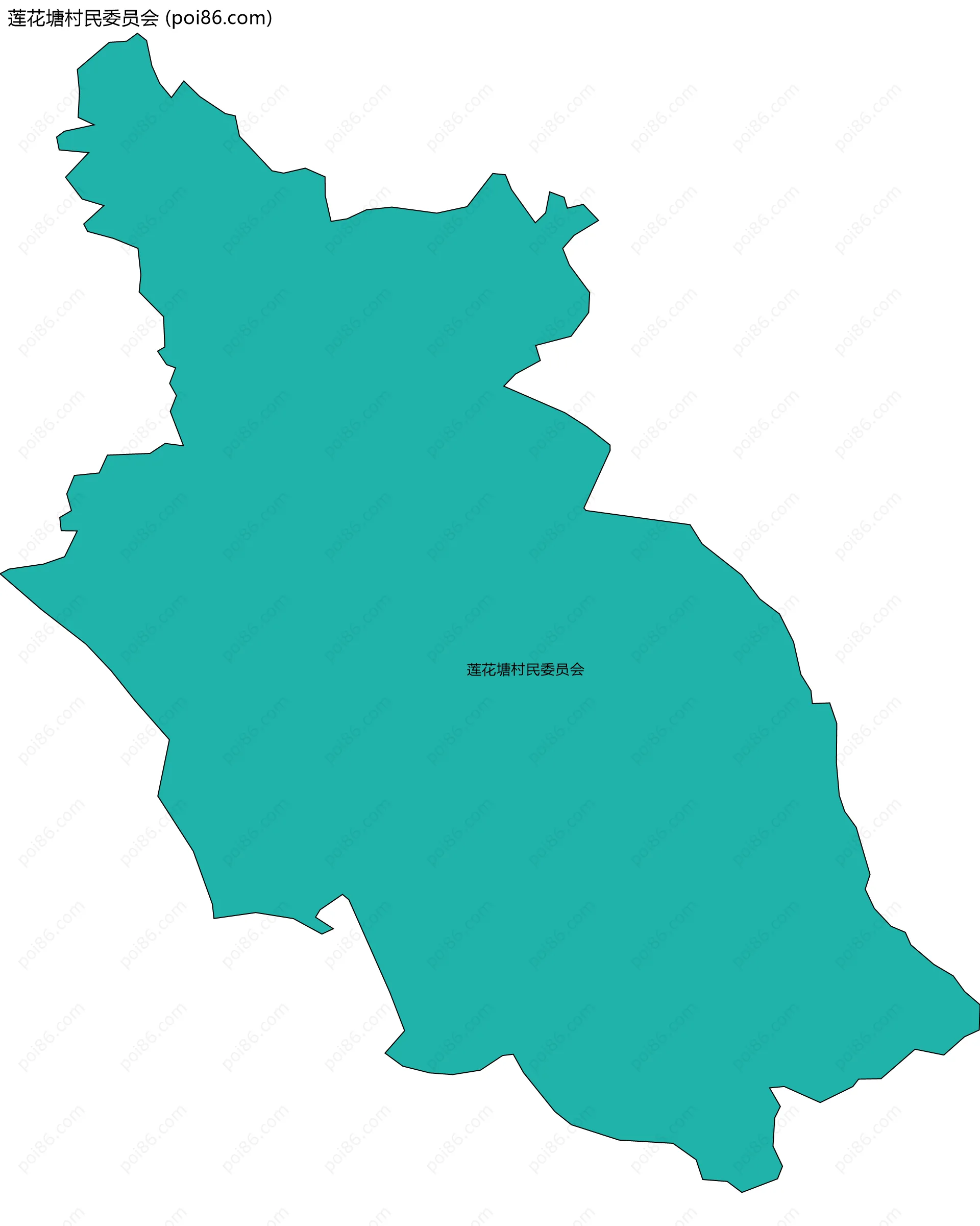 莲花塘村民委员会边界地图