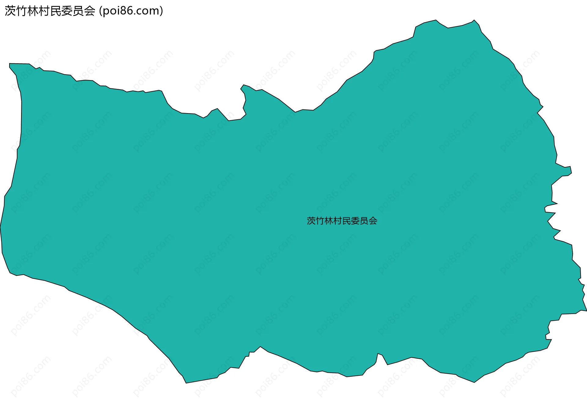 茨竹林村民委员会边界地图