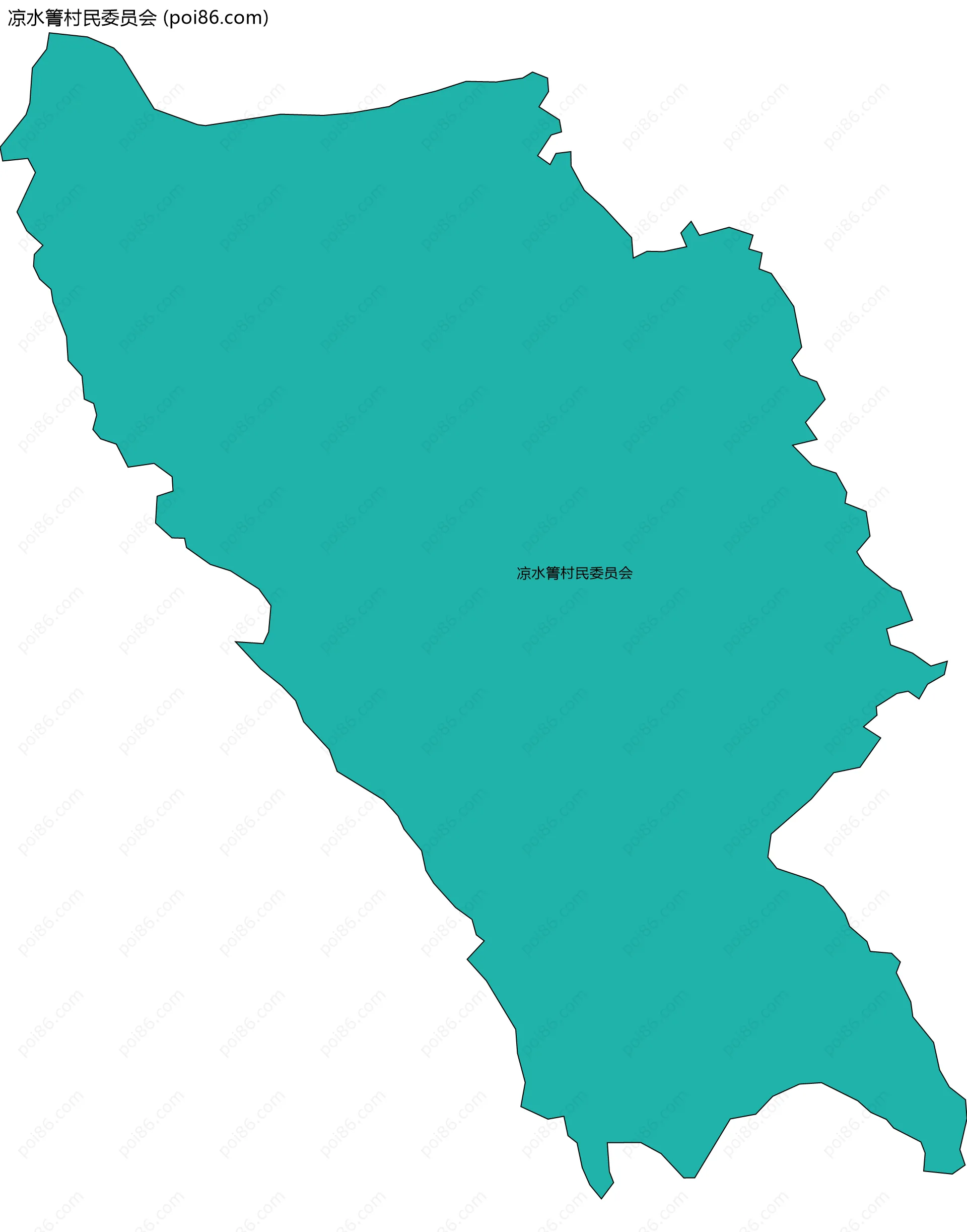 凉水箐村民委员会边界地图