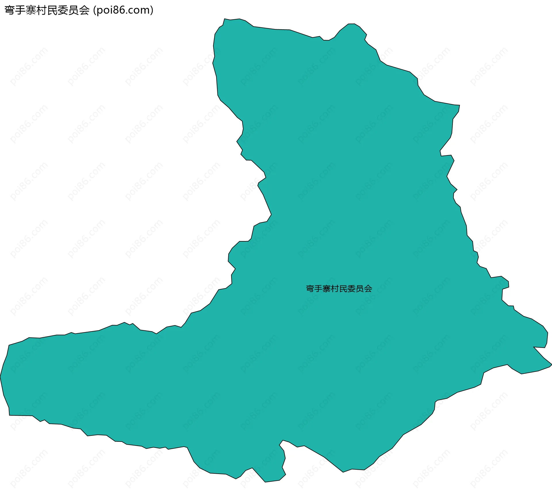 弯手寨村民委员会边界地图