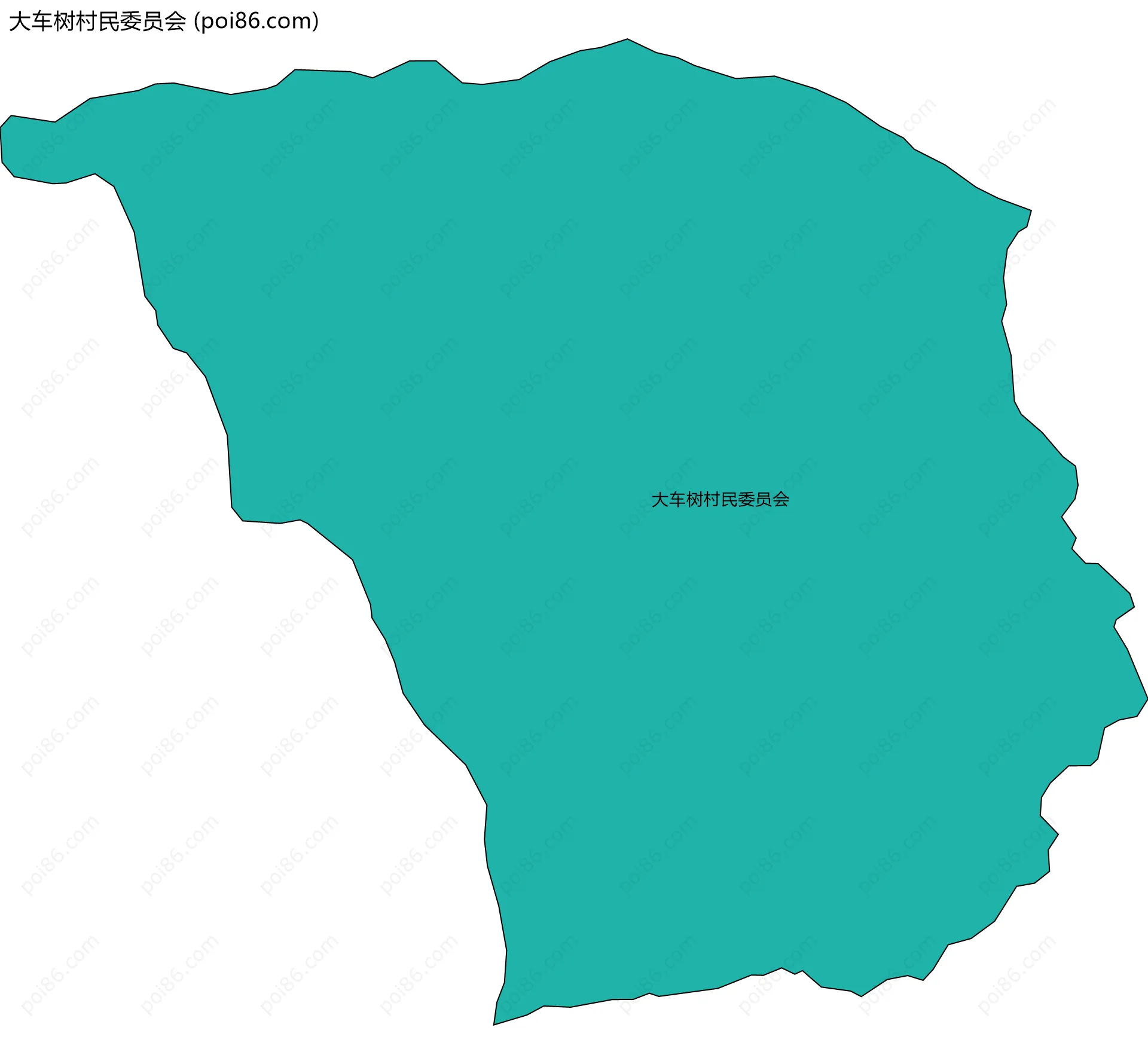 大车树村民委员会边界地图