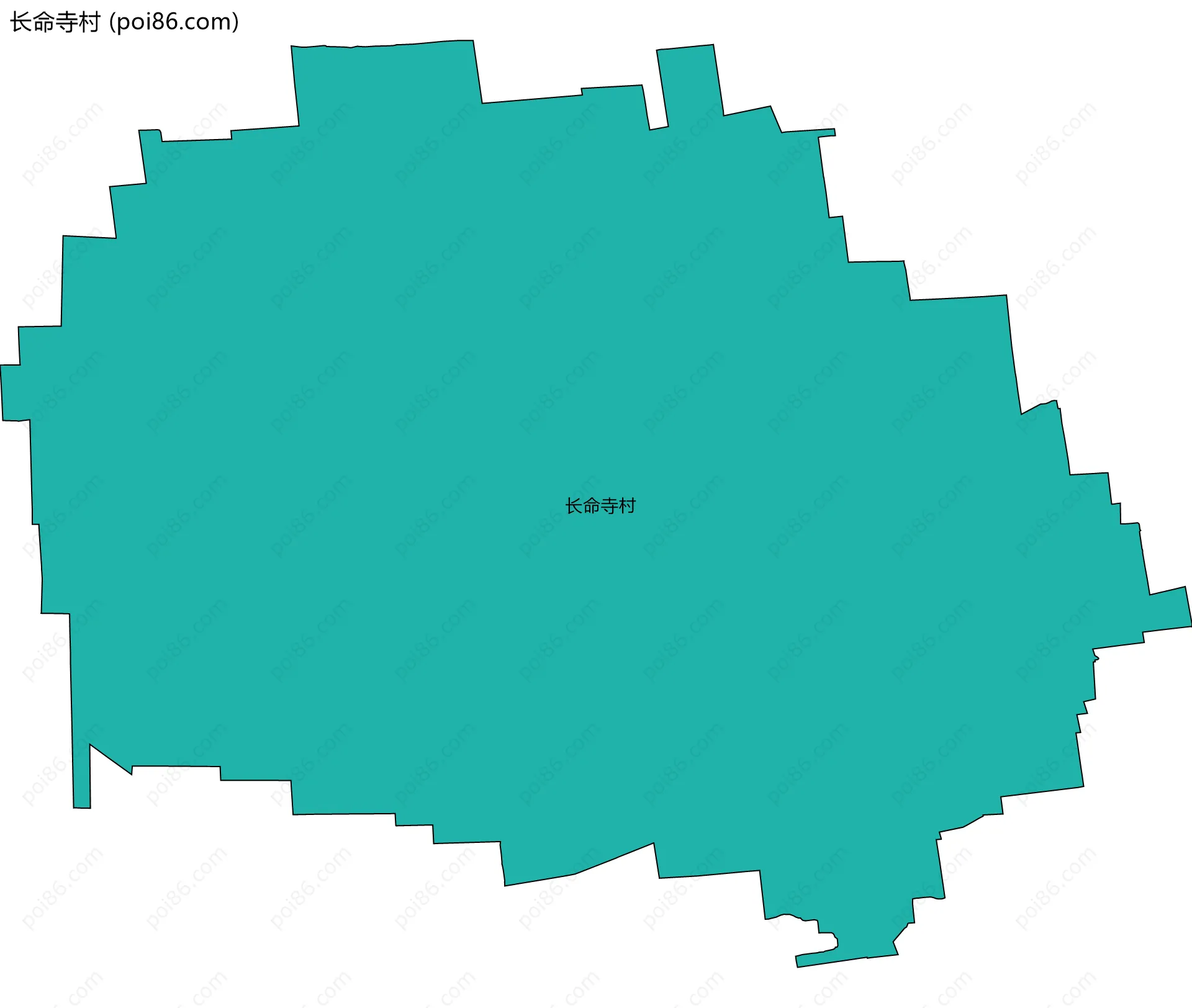 长命寺村边界地图