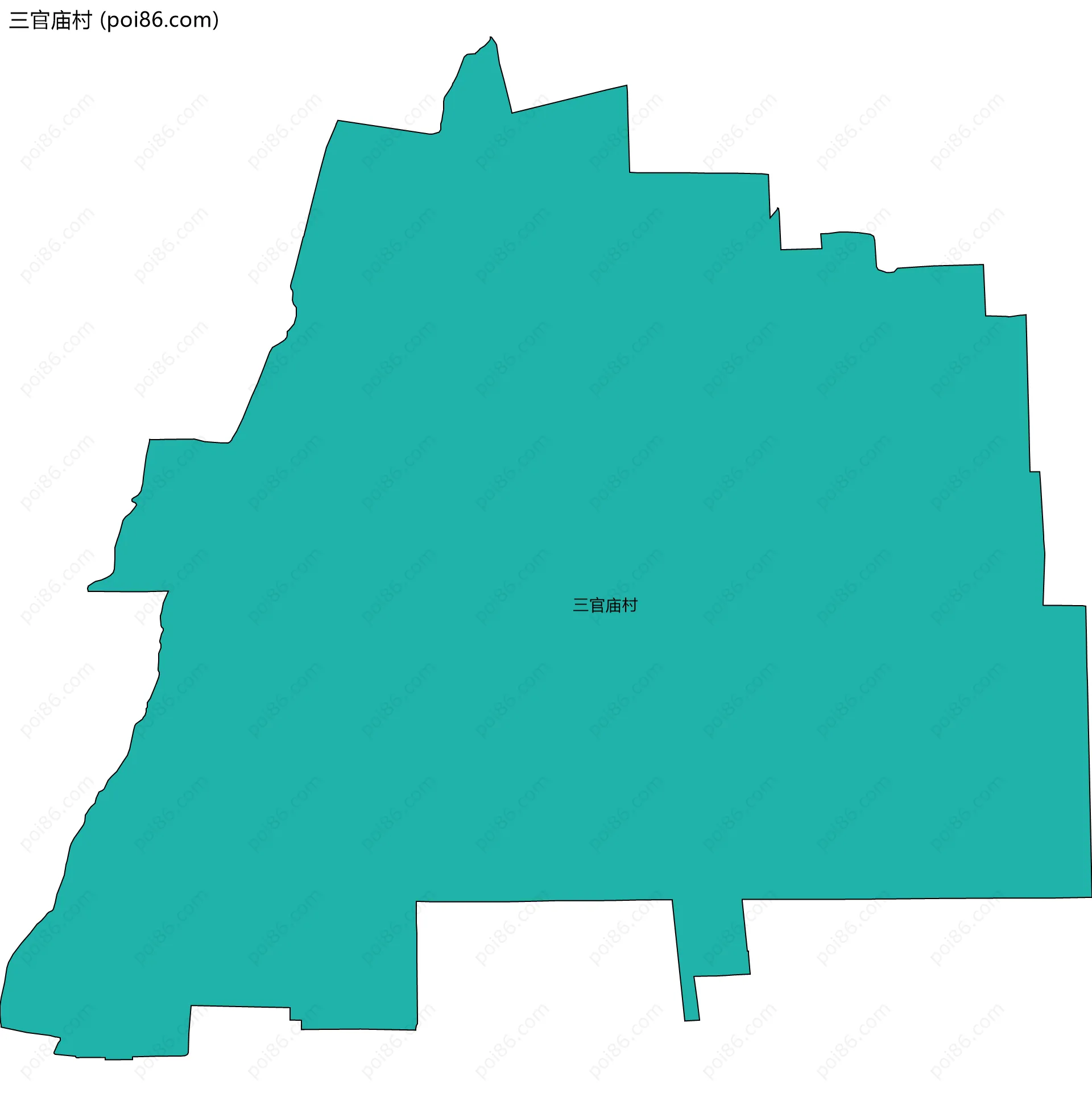 三官庙村边界地图