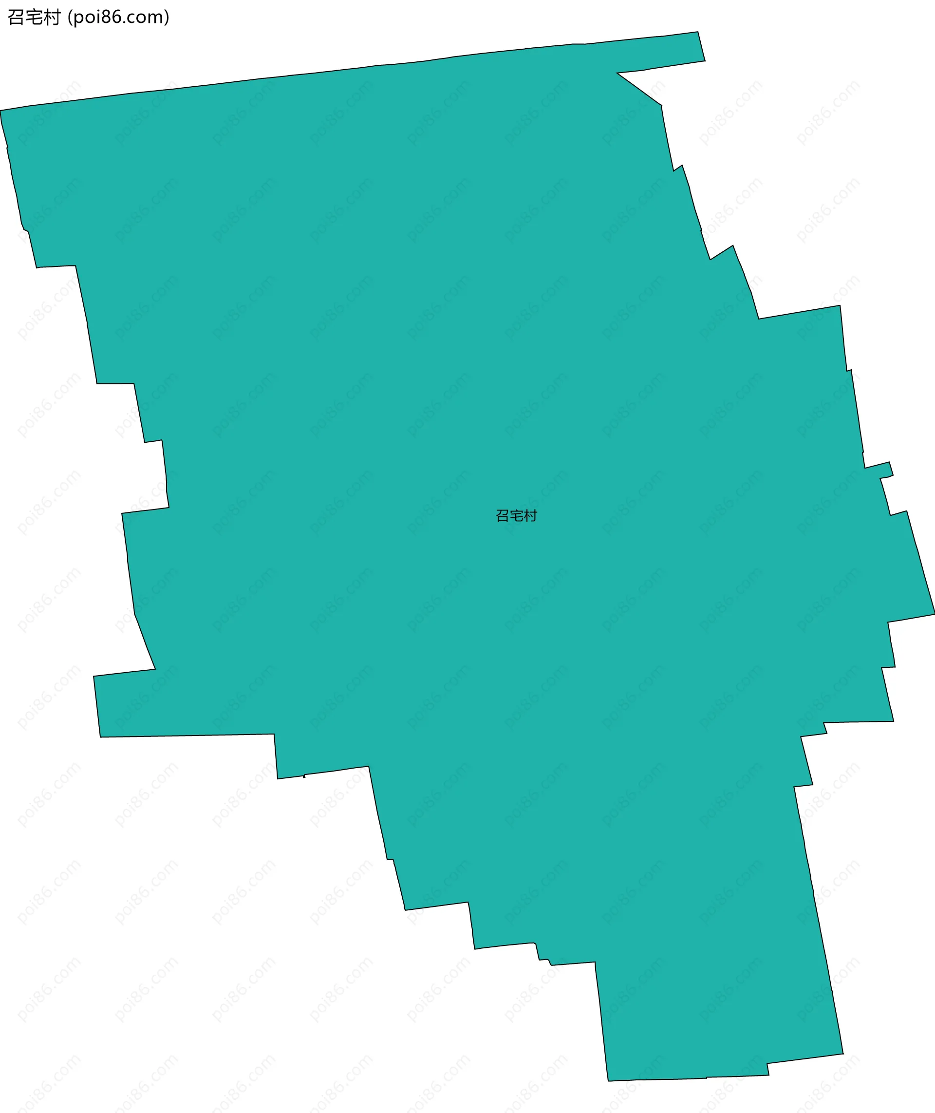 召宅村边界地图