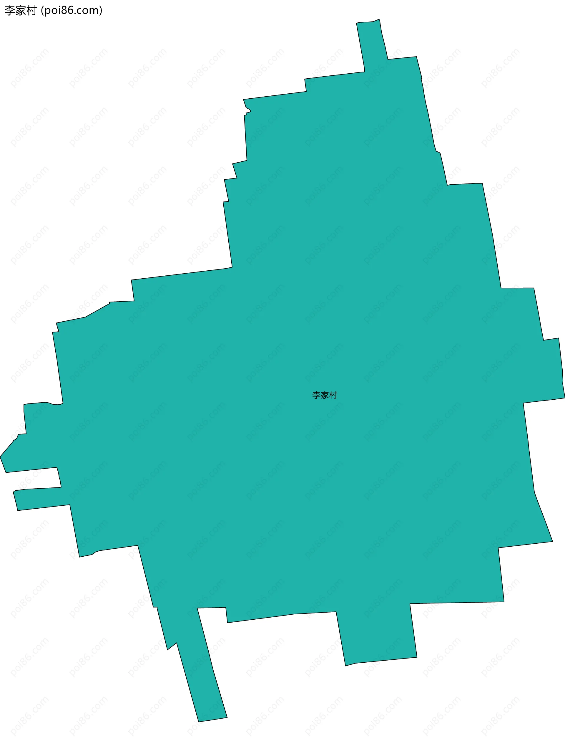 李家村边界地图