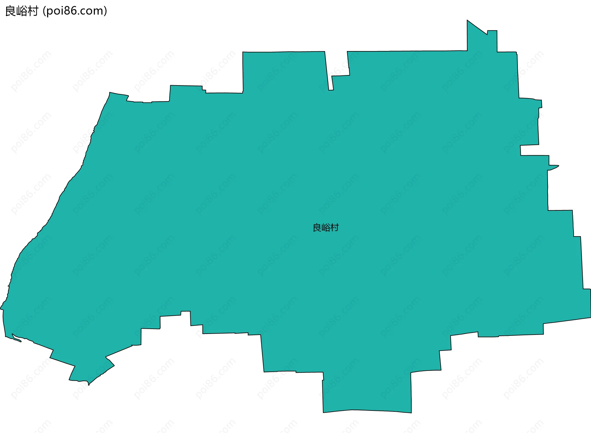 良峪村边界地图
