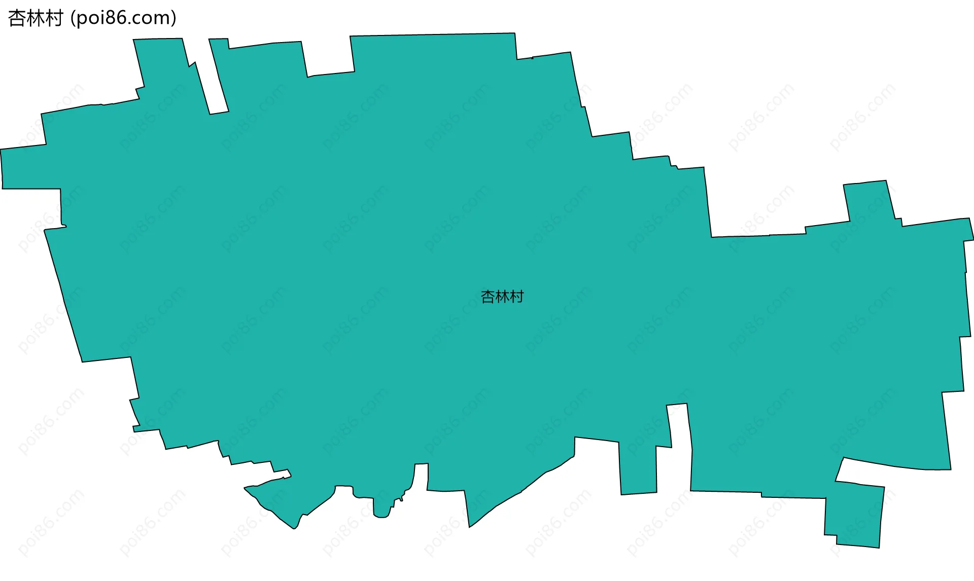 杏林村边界地图