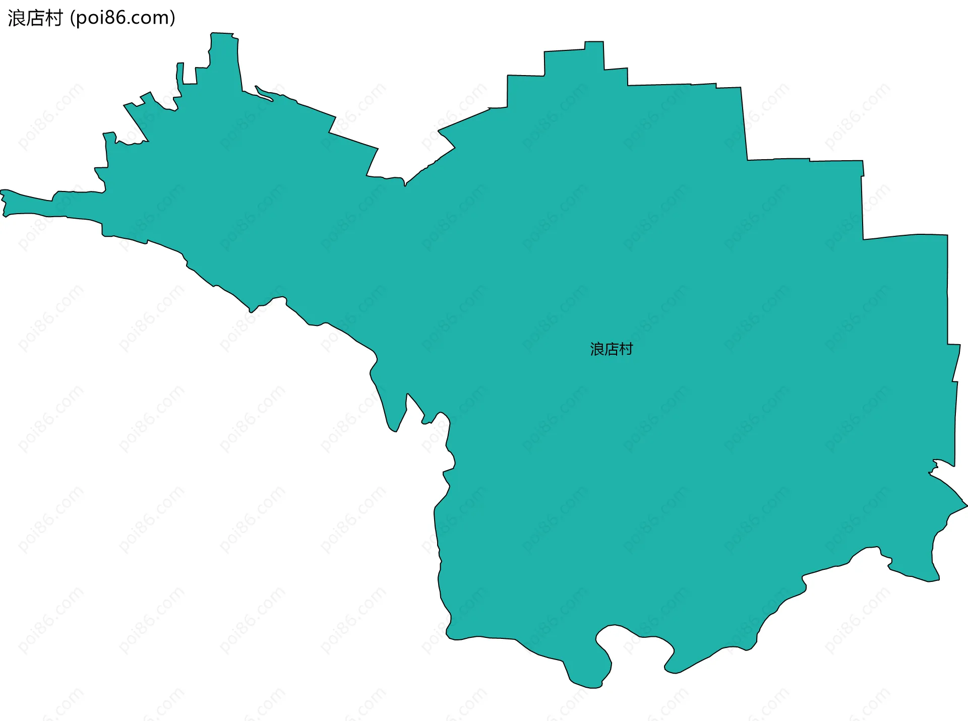 浪店村边界地图