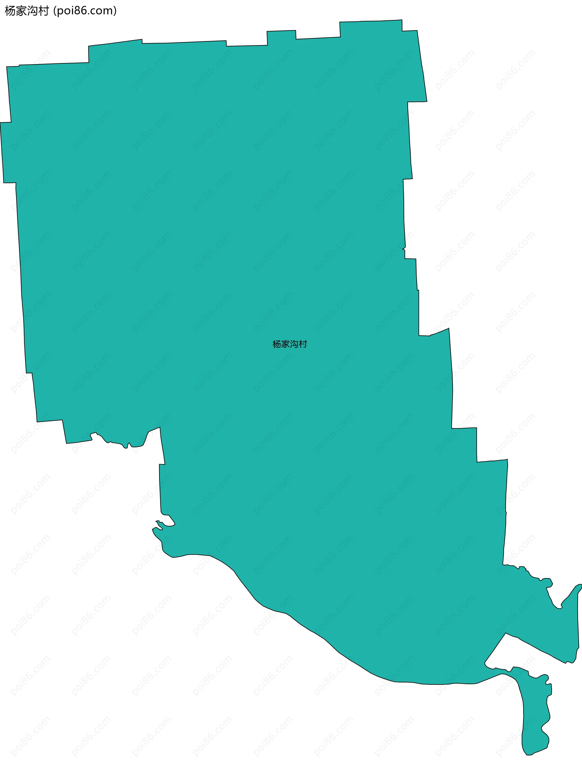 杨家沟村边界地图