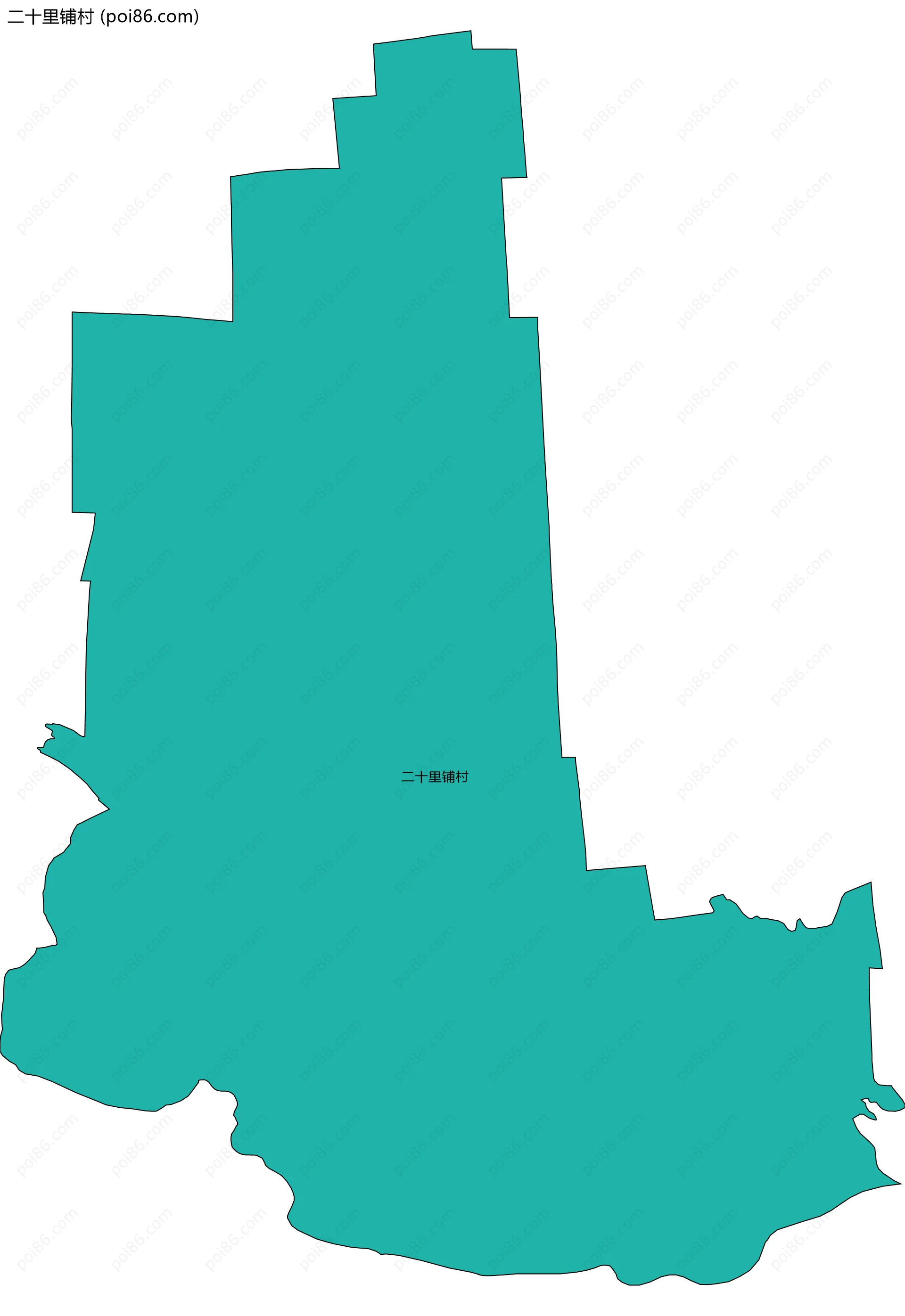 二十里铺村边界地图