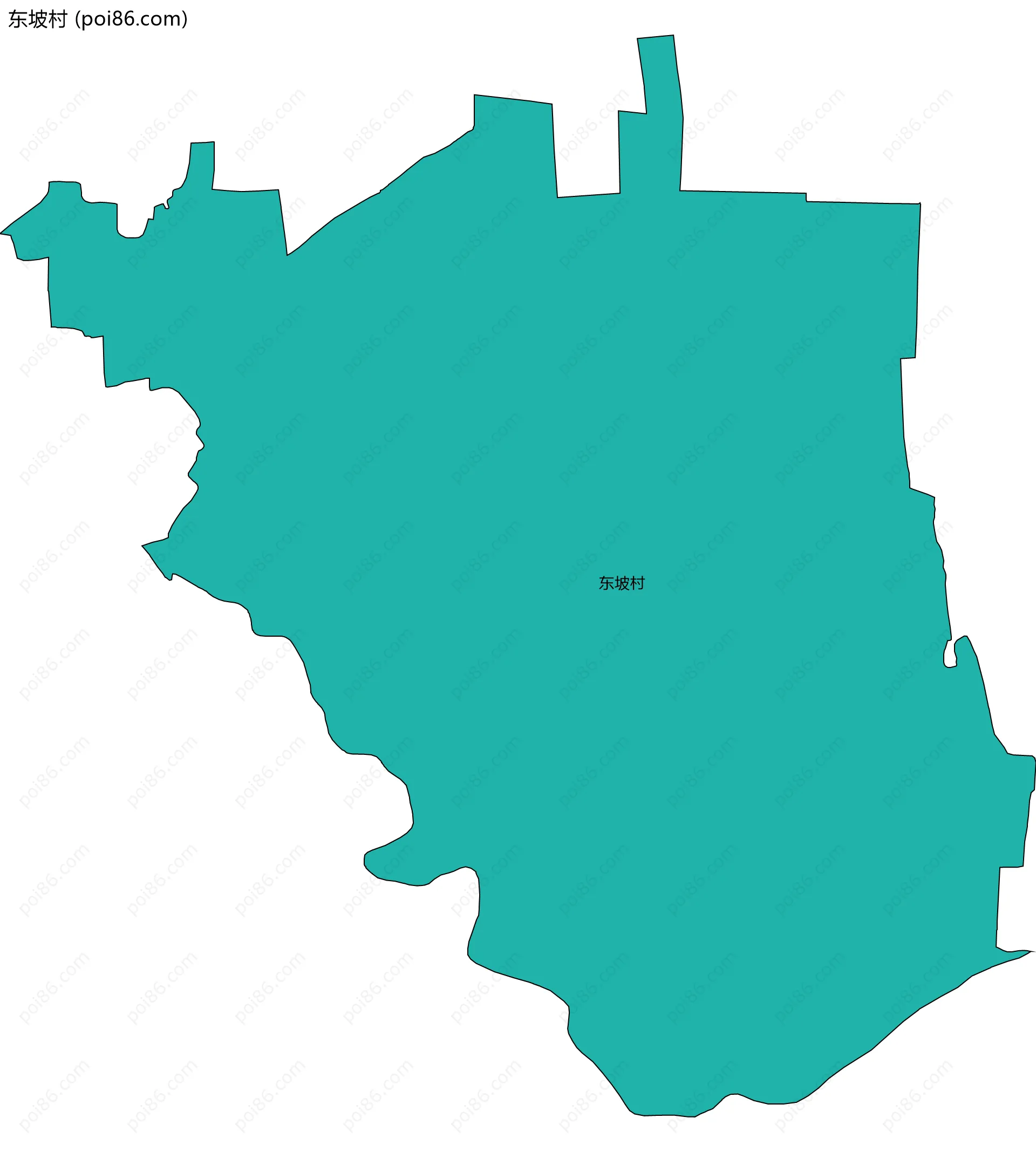 东坡村边界地图