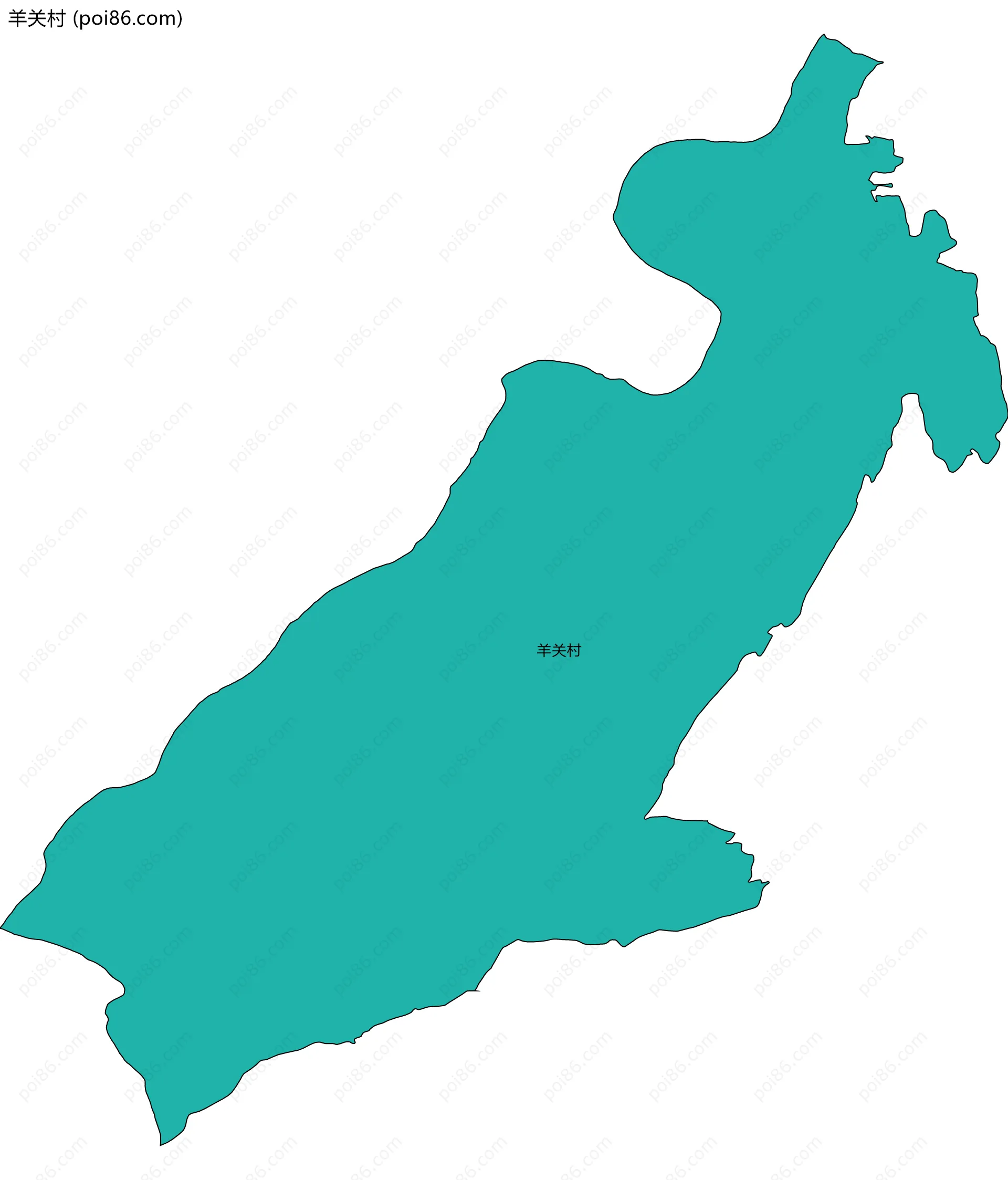 羊关村边界地图