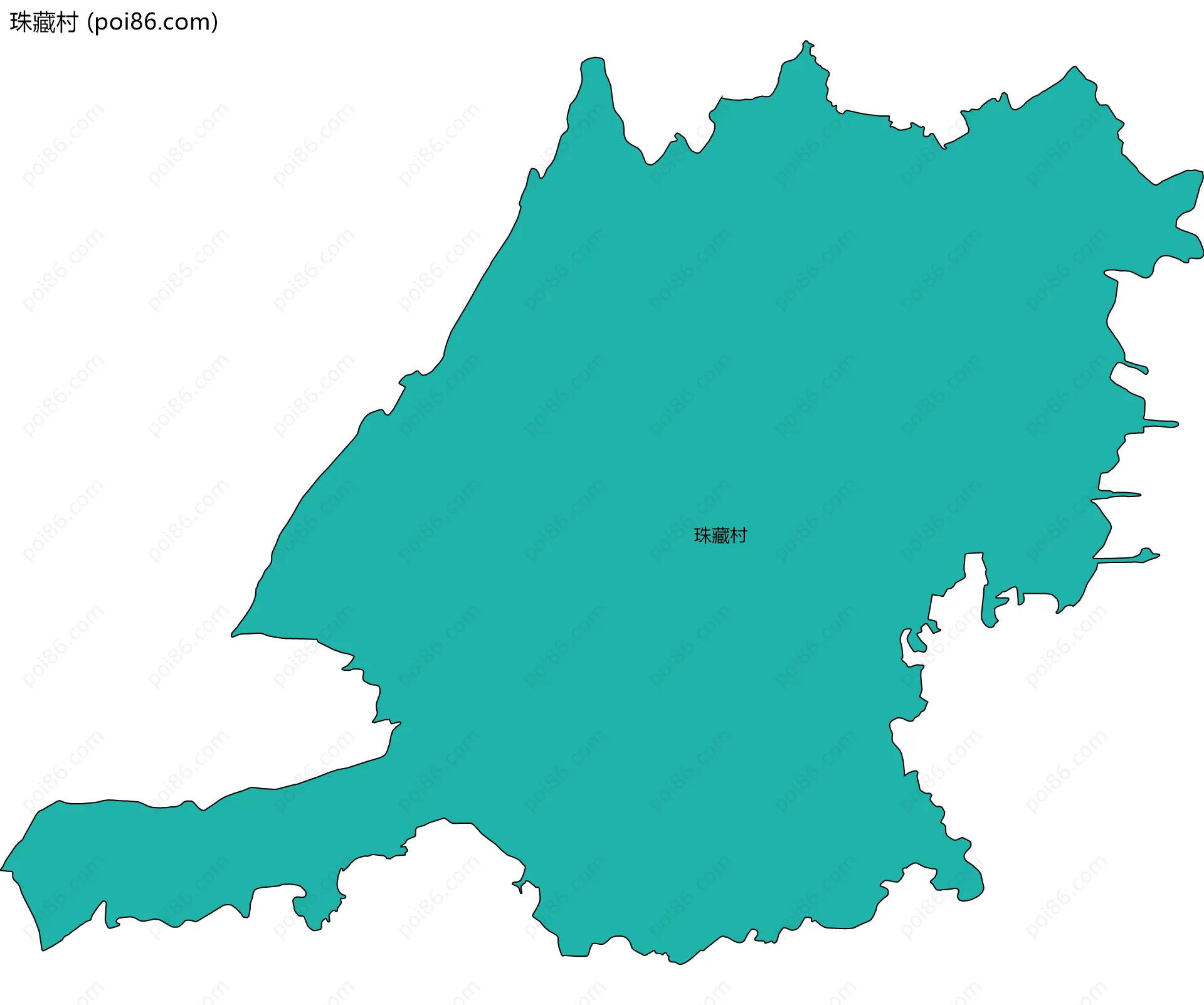 珠藏村边界地图