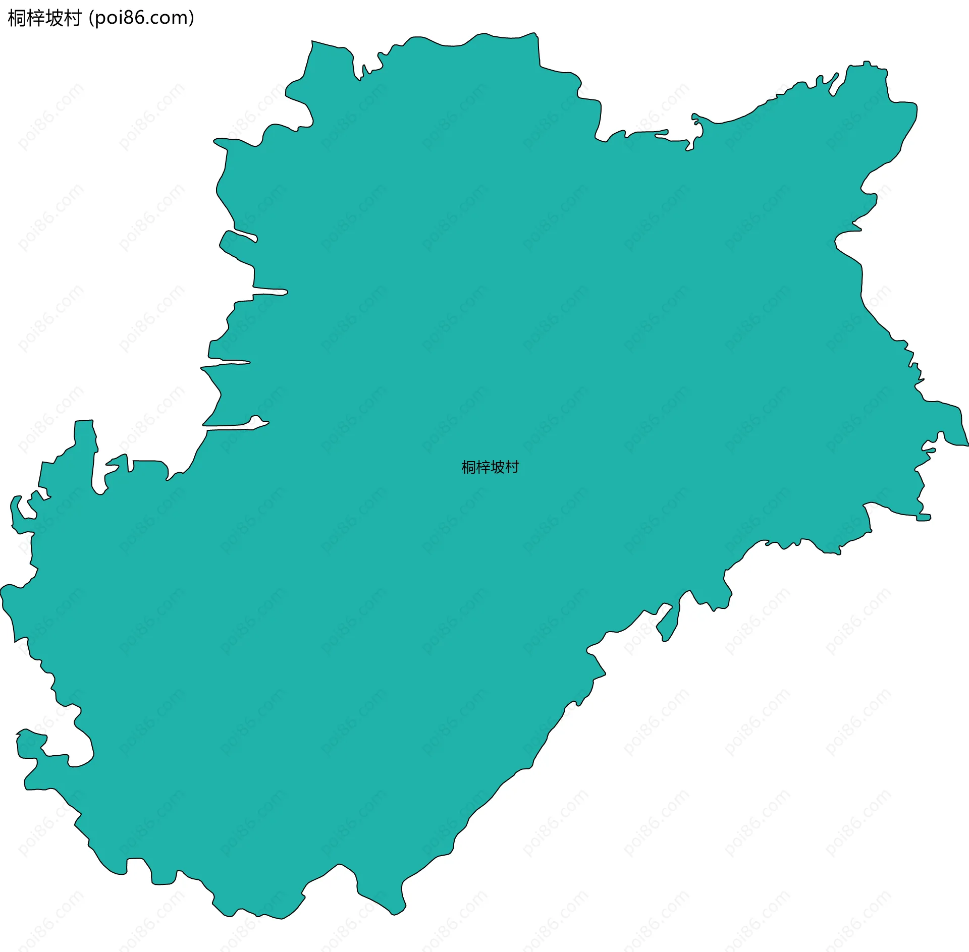 桐梓坡村边界地图