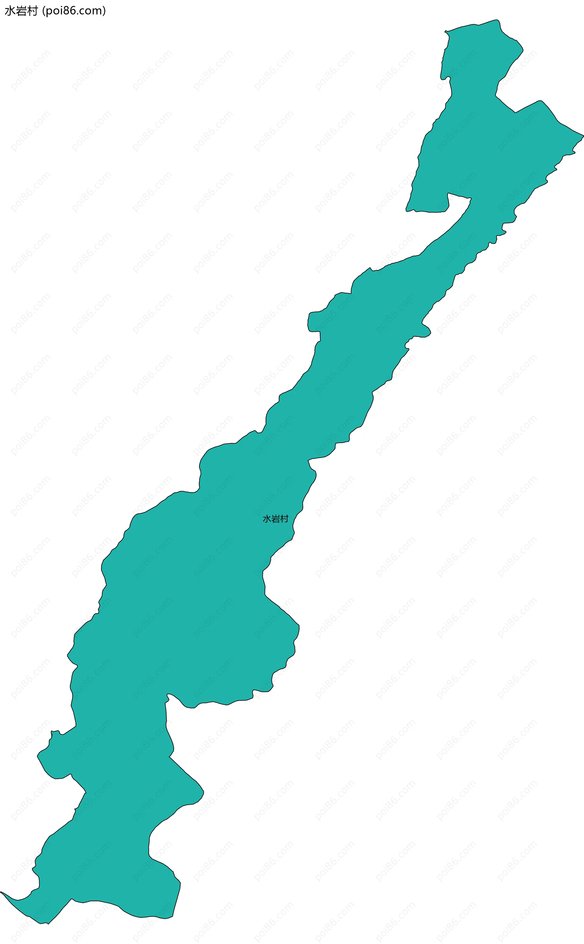 水岩村边界地图