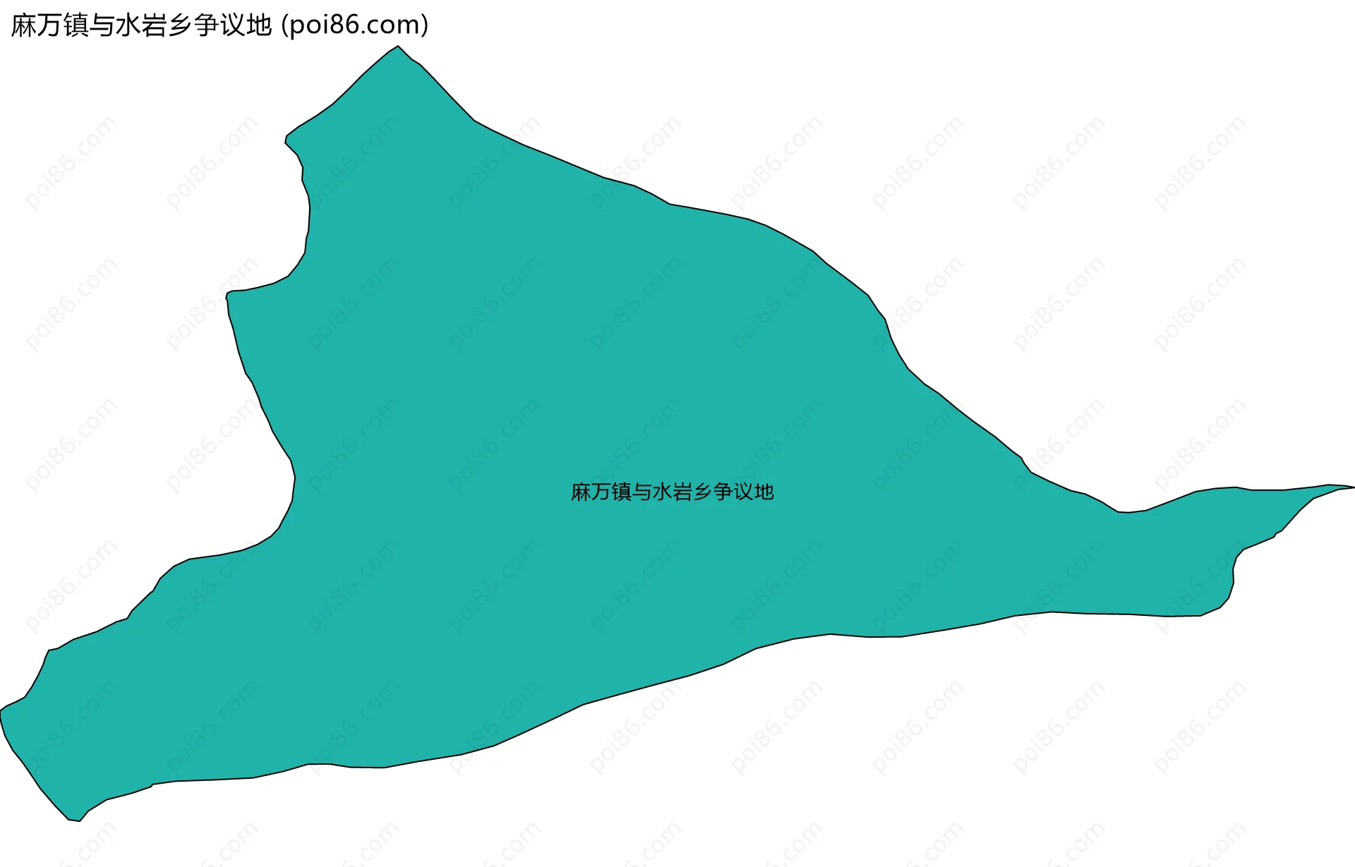 麻万镇与水岩乡争议地边界地图