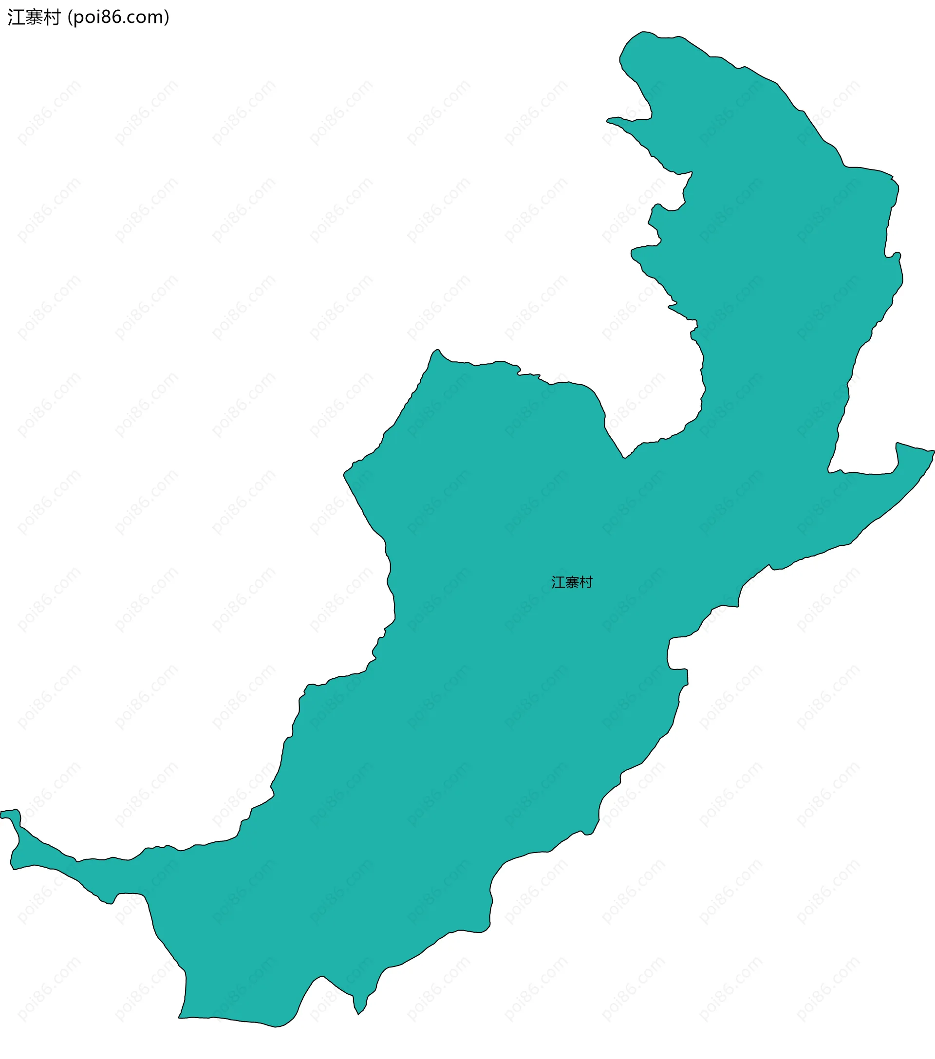 江寨村边界地图