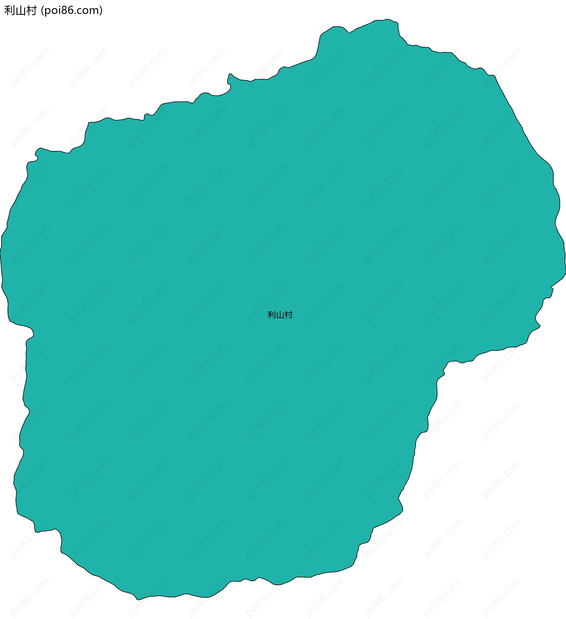 利山村边界地图
