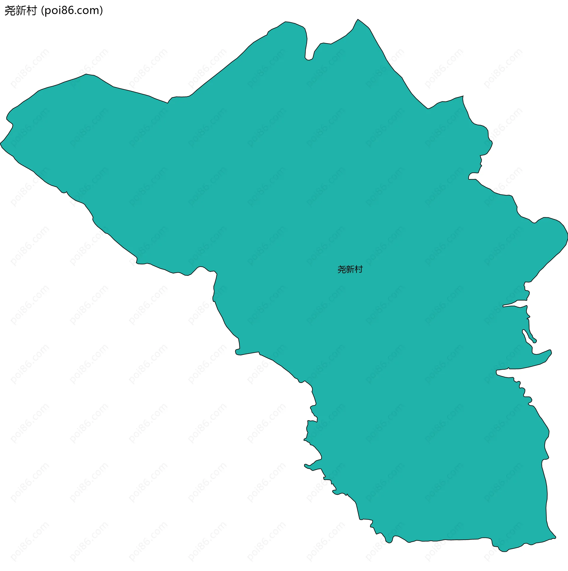 尧新村边界地图