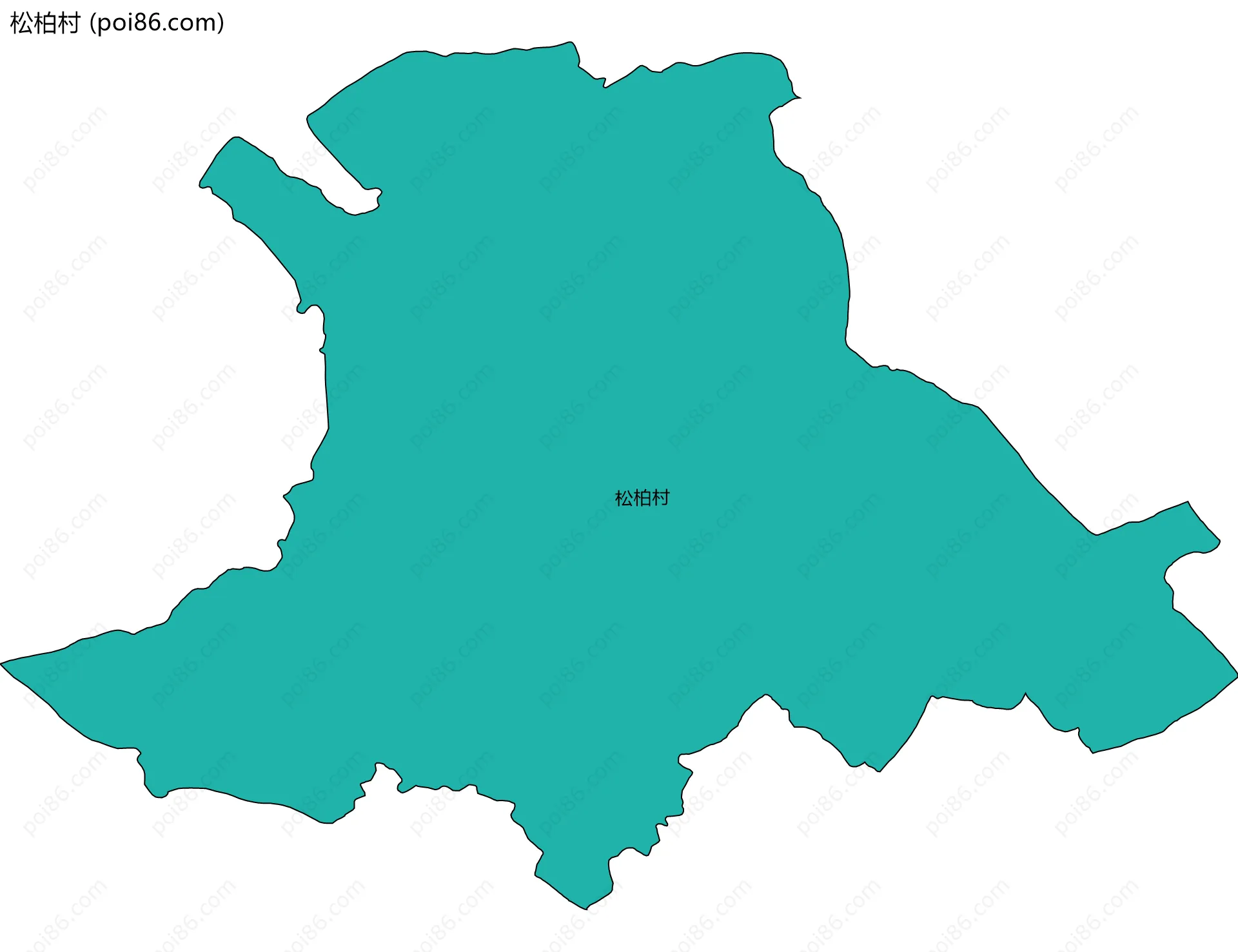 松柏村边界地图