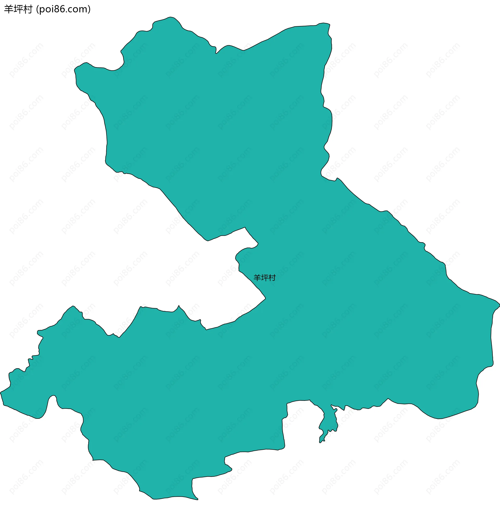 羊坪村边界地图