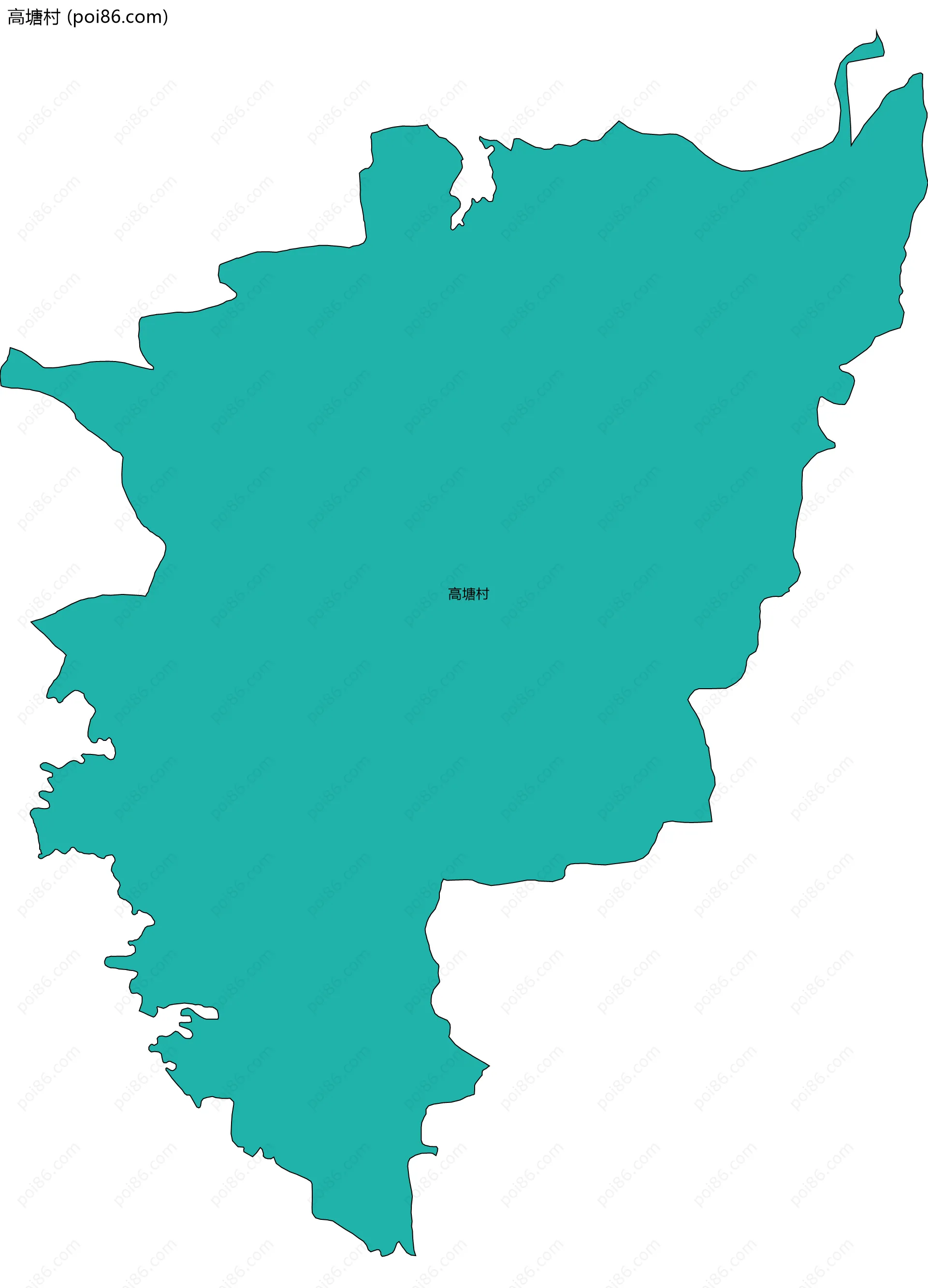 高塘村边界地图