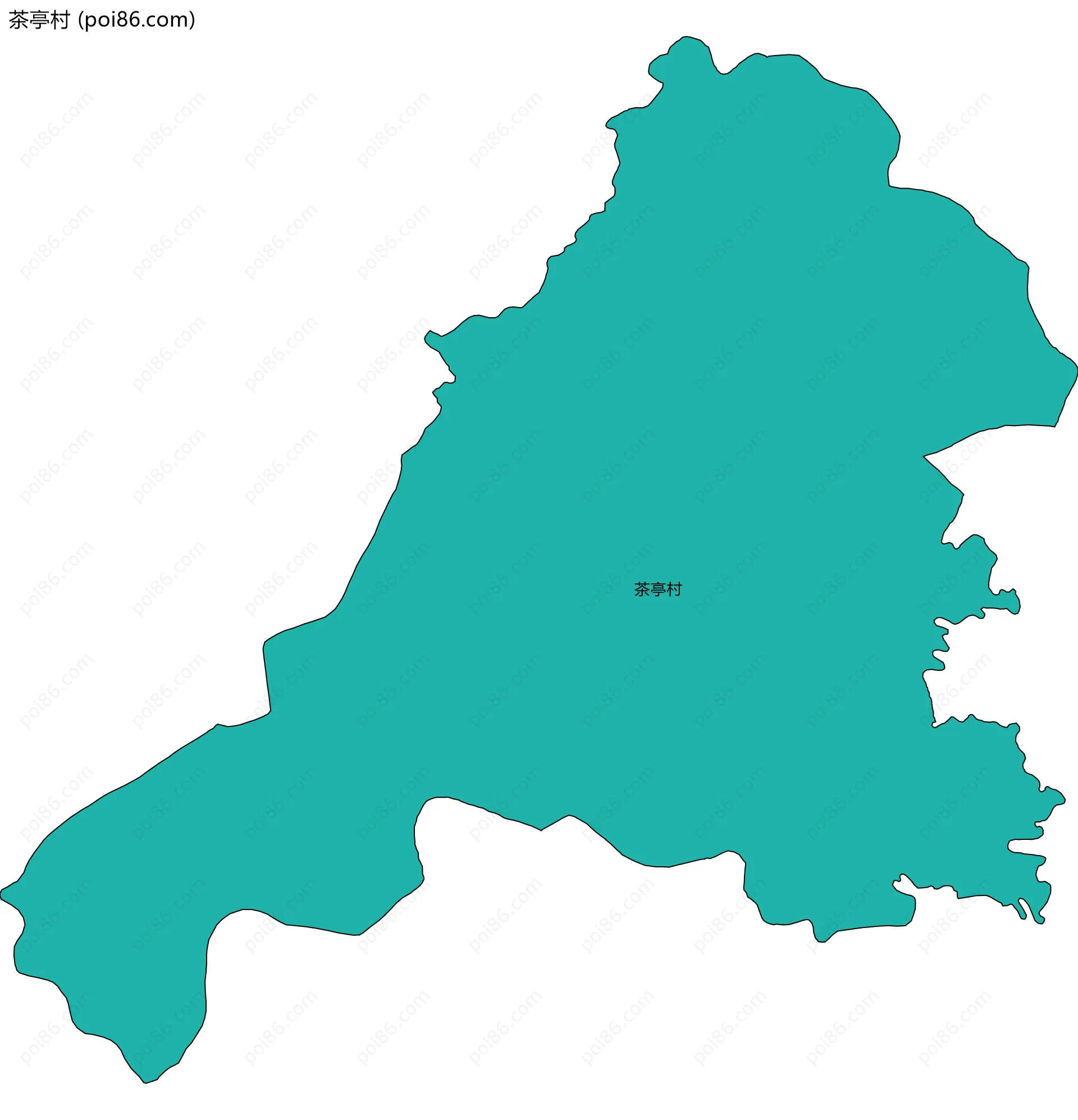 茶亭村边界地图