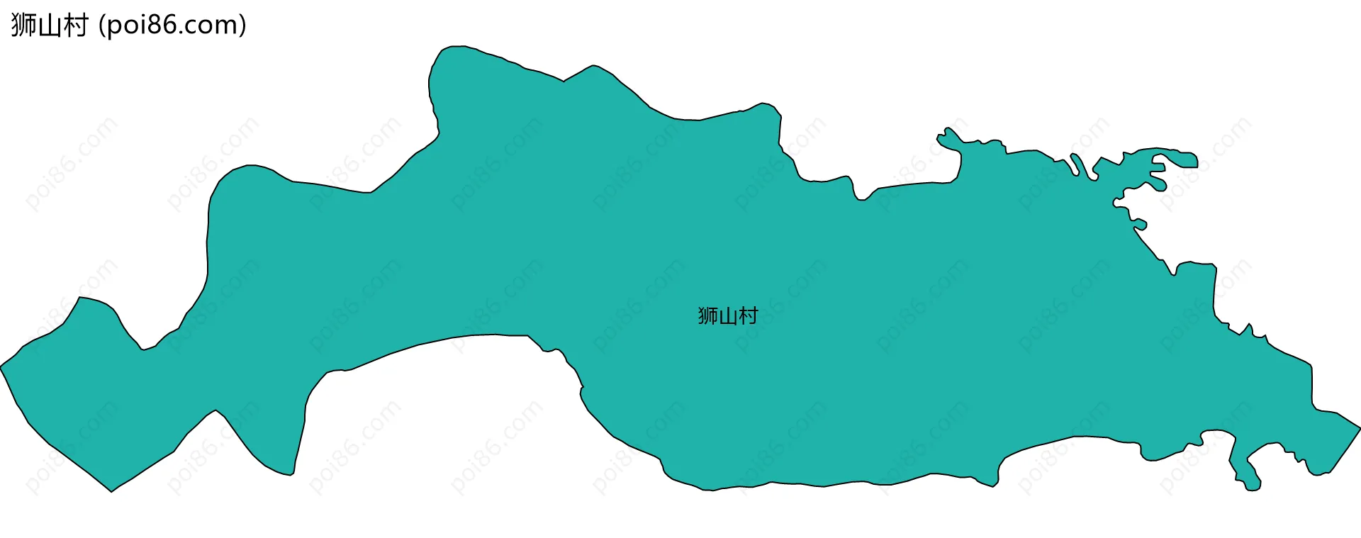 狮山村边界地图