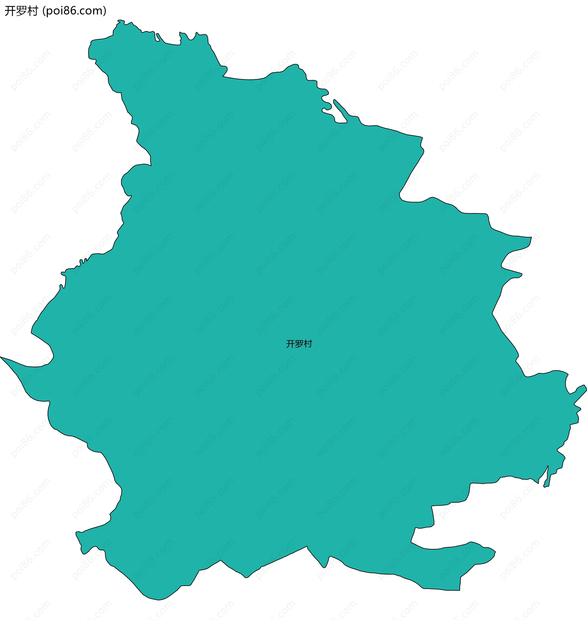 开罗村边界地图