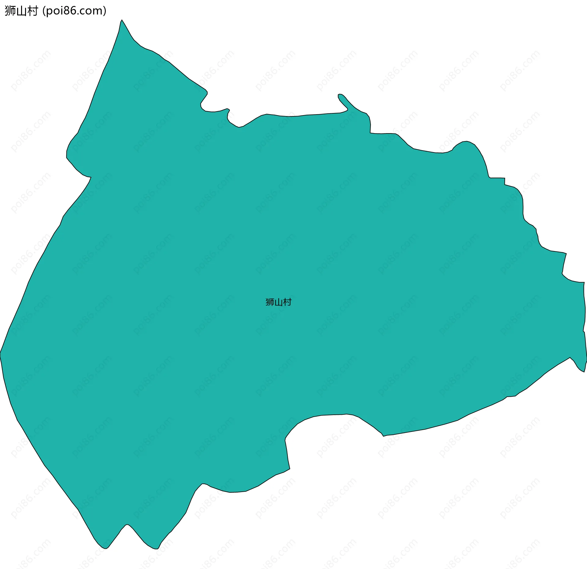 狮山村边界地图