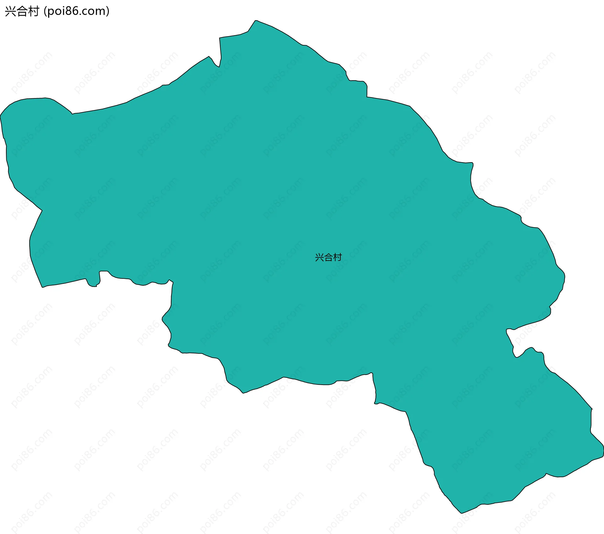 兴合村边界地图