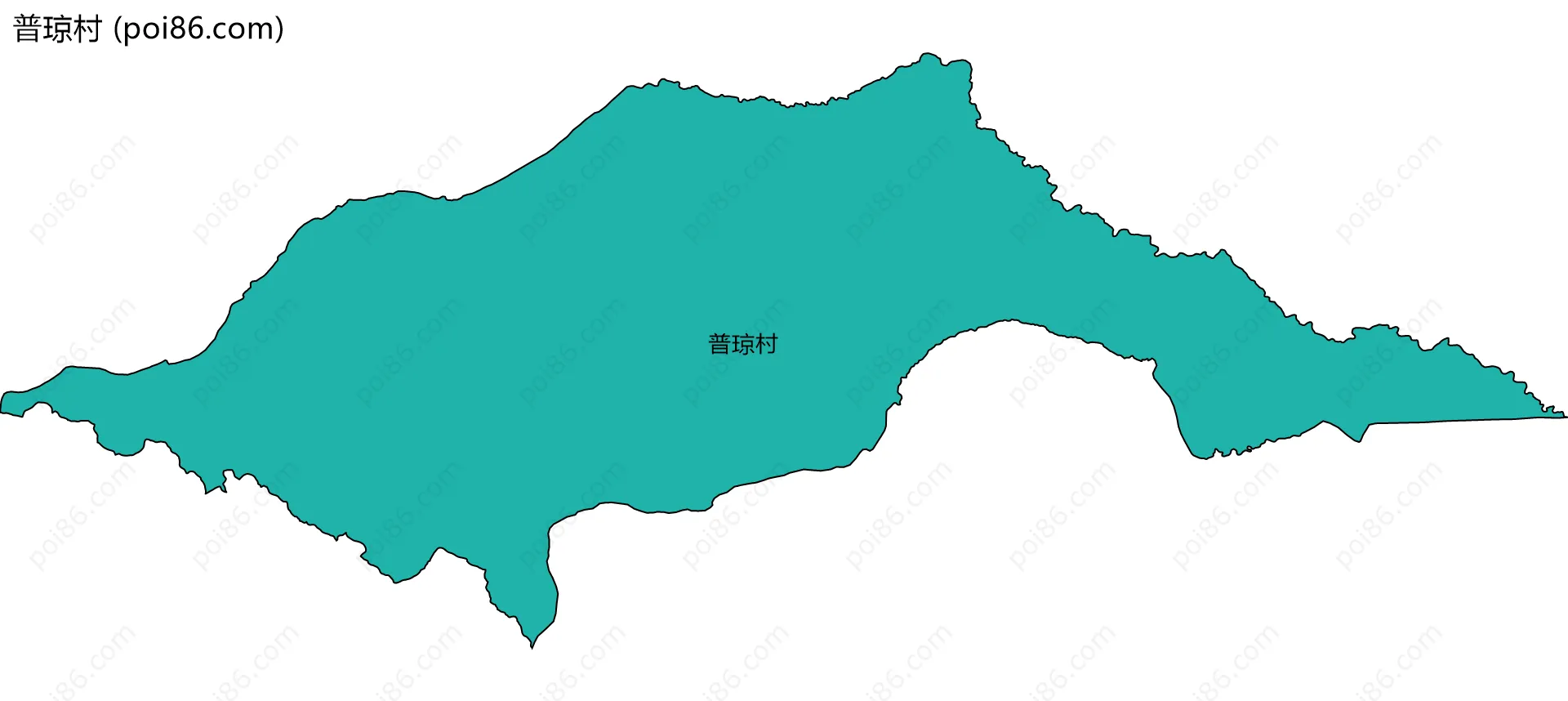 普琼村边界地图