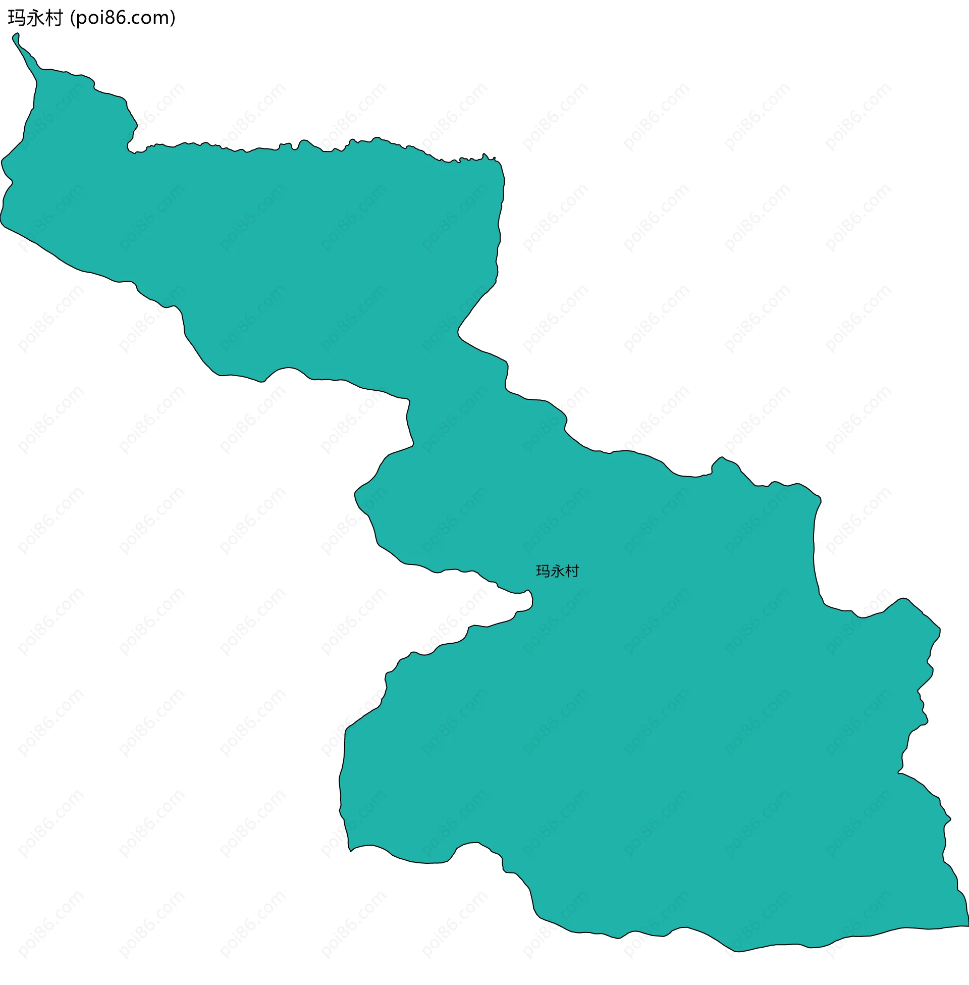 玛永村边界地图