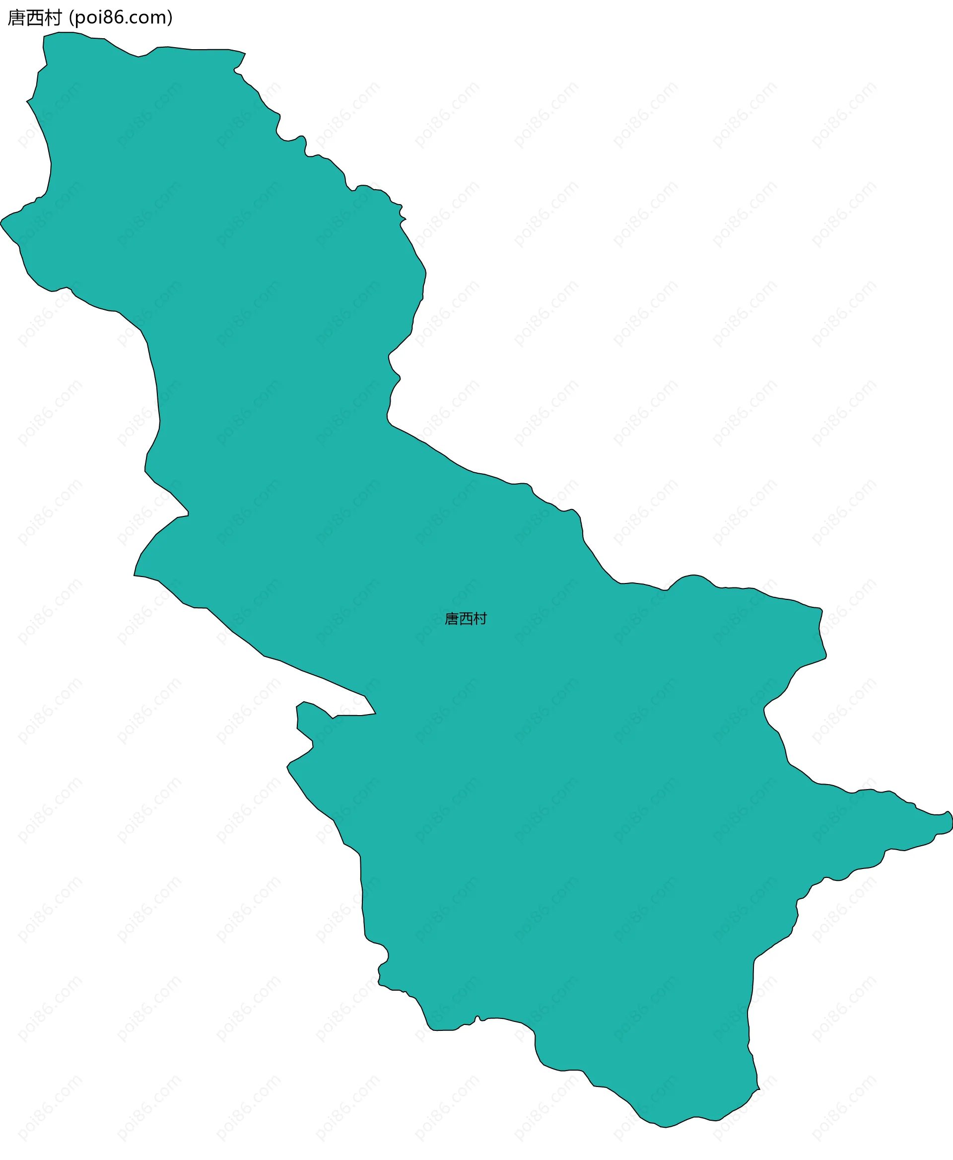 唐西村边界地图