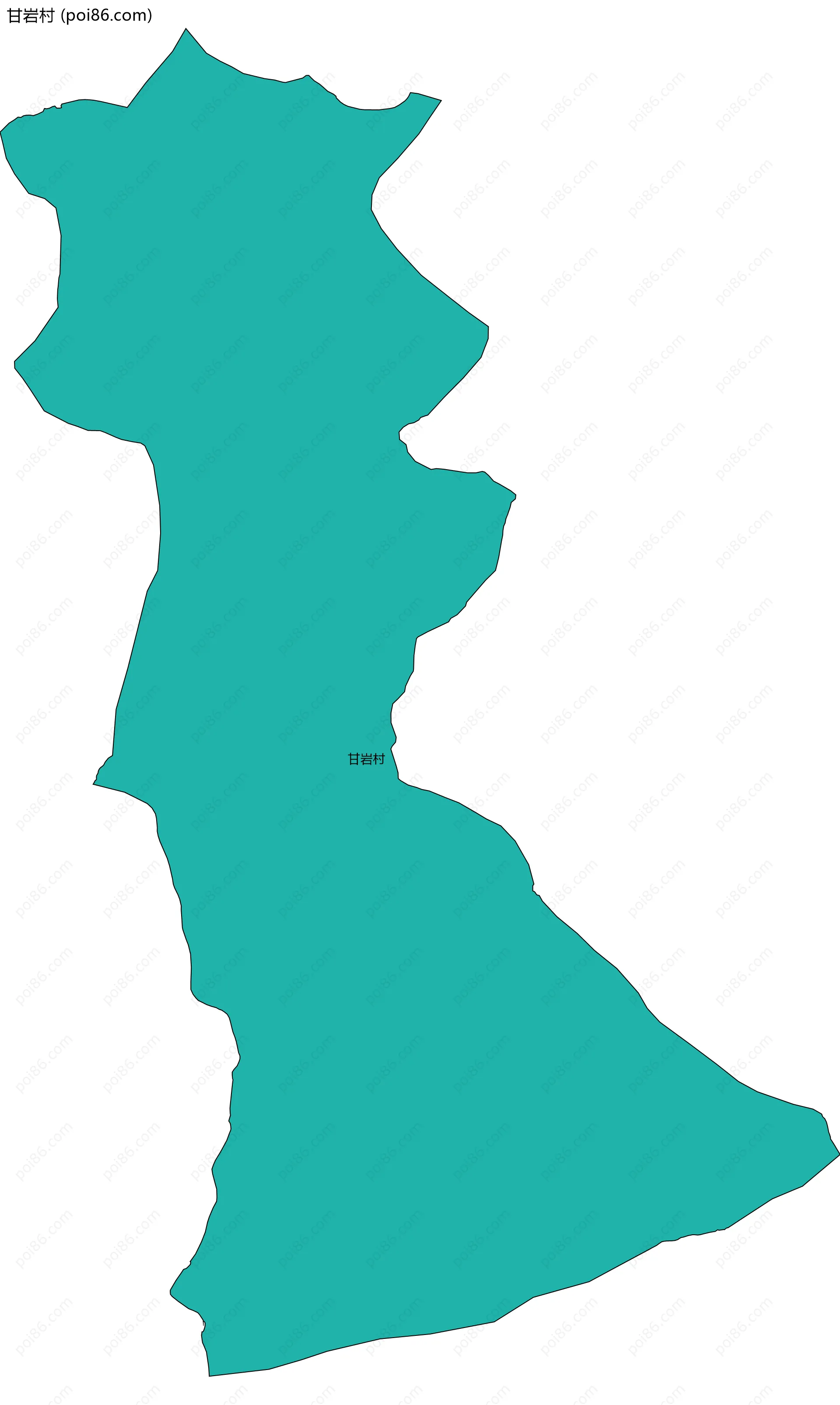 甘岩村边界地图