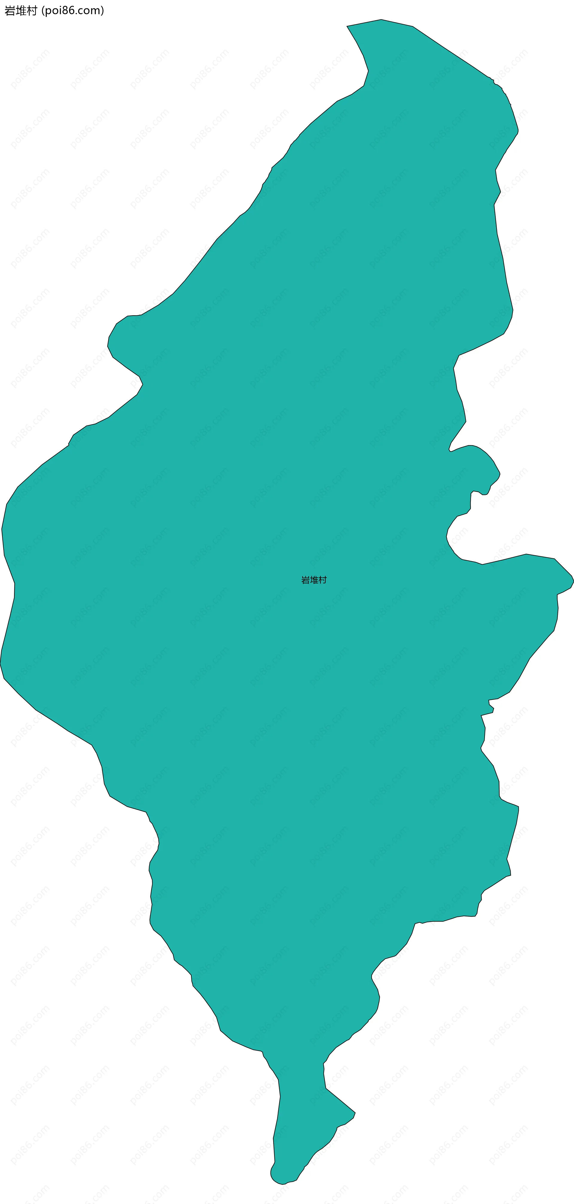 岩堆村边界地图